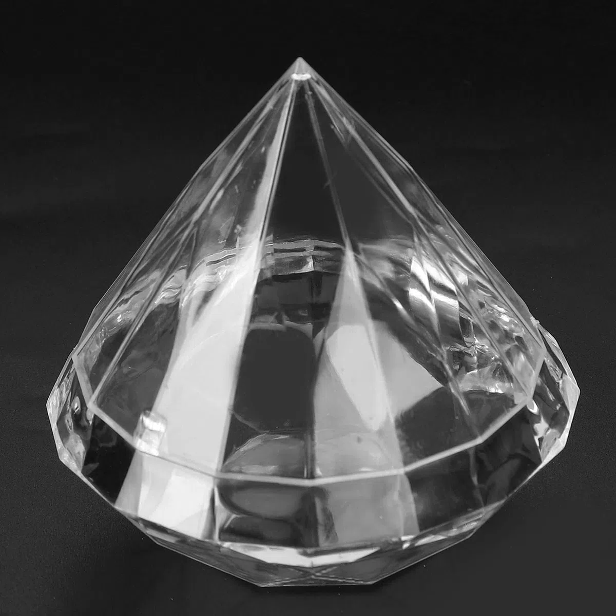Tarro de caramelo en forma de diamante, Caja de plástico transparente para caramelos Mini Dispensador de caramelos Reutilizable Cajas de regalo transparente para el hogar Fiesta de boda