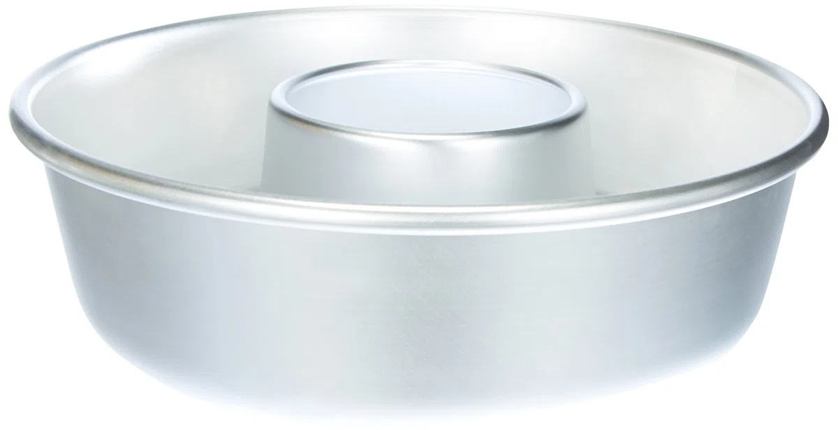 Pentole Agnelli COAL3724 Molde de rosquilla con Tubo, en Aluminio, Plata, 24 cm