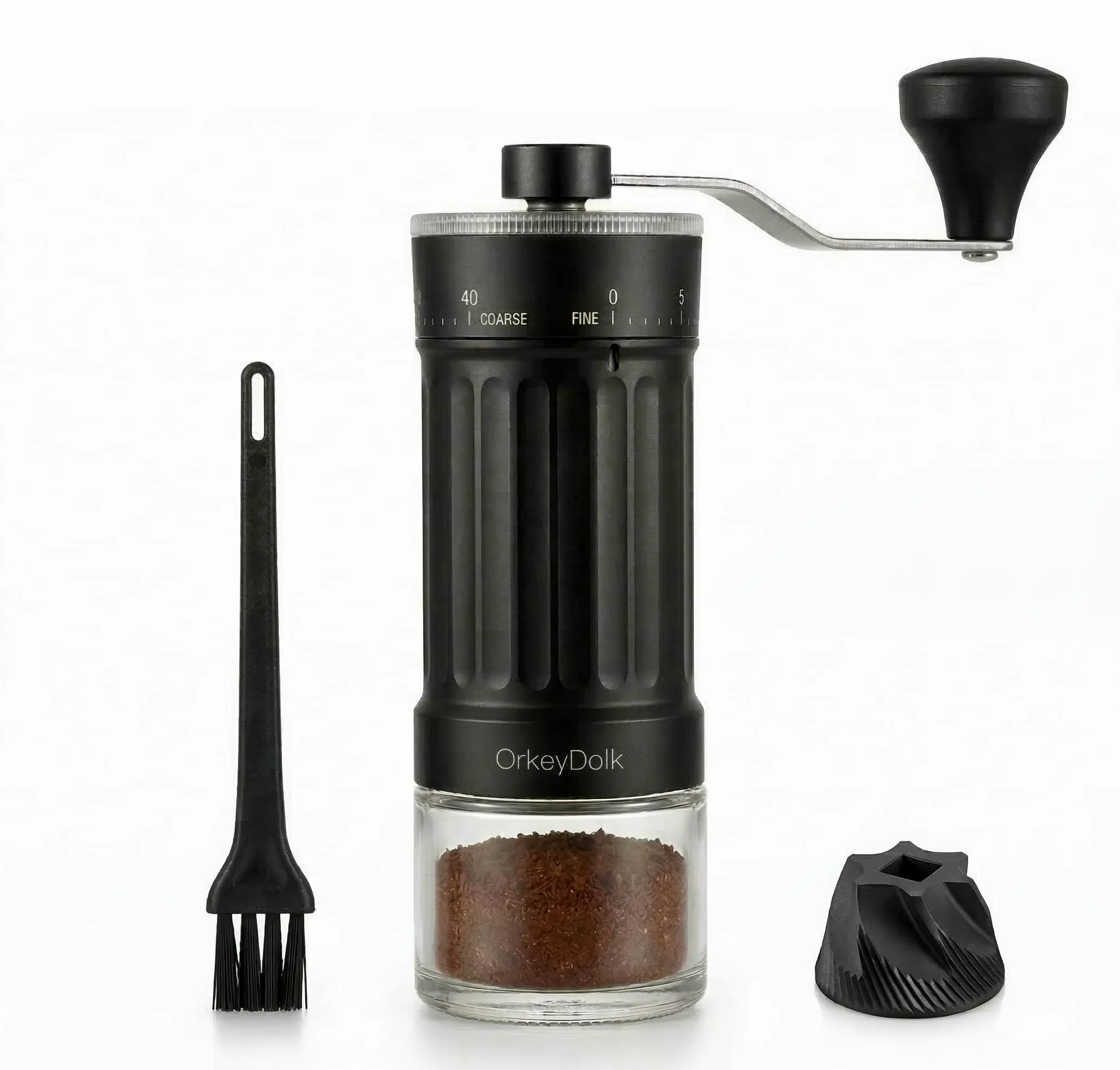 Molino de café manual externo y ajustable, con molino cónico de cerámica de alta precisión y diseño moderno, ajuste de 40 niveles, adecuado para Aeropress, Pour Over y cafeteras Moka.
