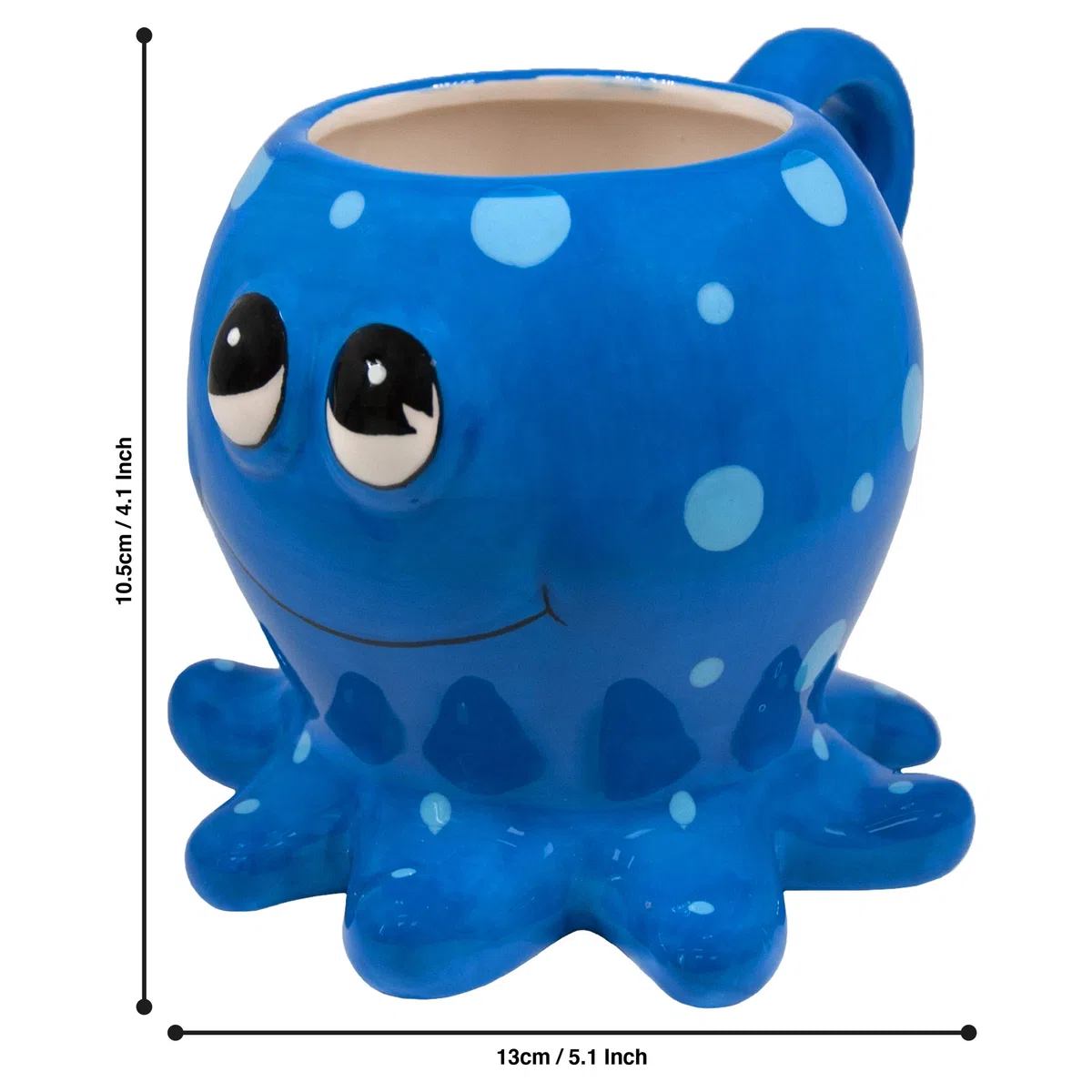 Taza del pulpo de los Critters de la loza de Deluxebase. Taza formada linda, animal de la novedad para los niños y adultos.