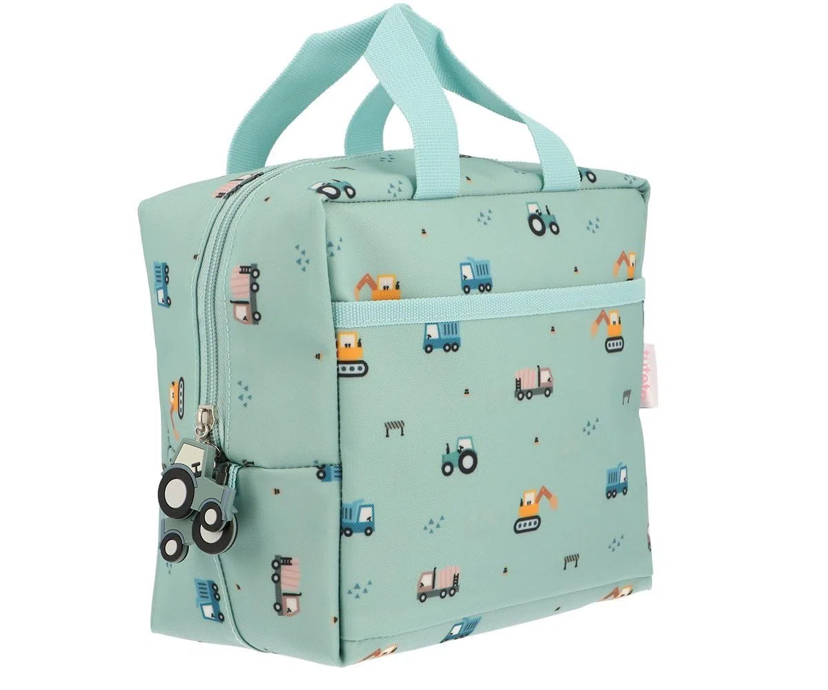 Tutete Bolsa Térmica Infantil para Comida | Bolsa térmica infantil pequeña y fácil de usar | Ideal para almuerzos y meriendas | Exterior impermeable, lavable y resistente | trucks