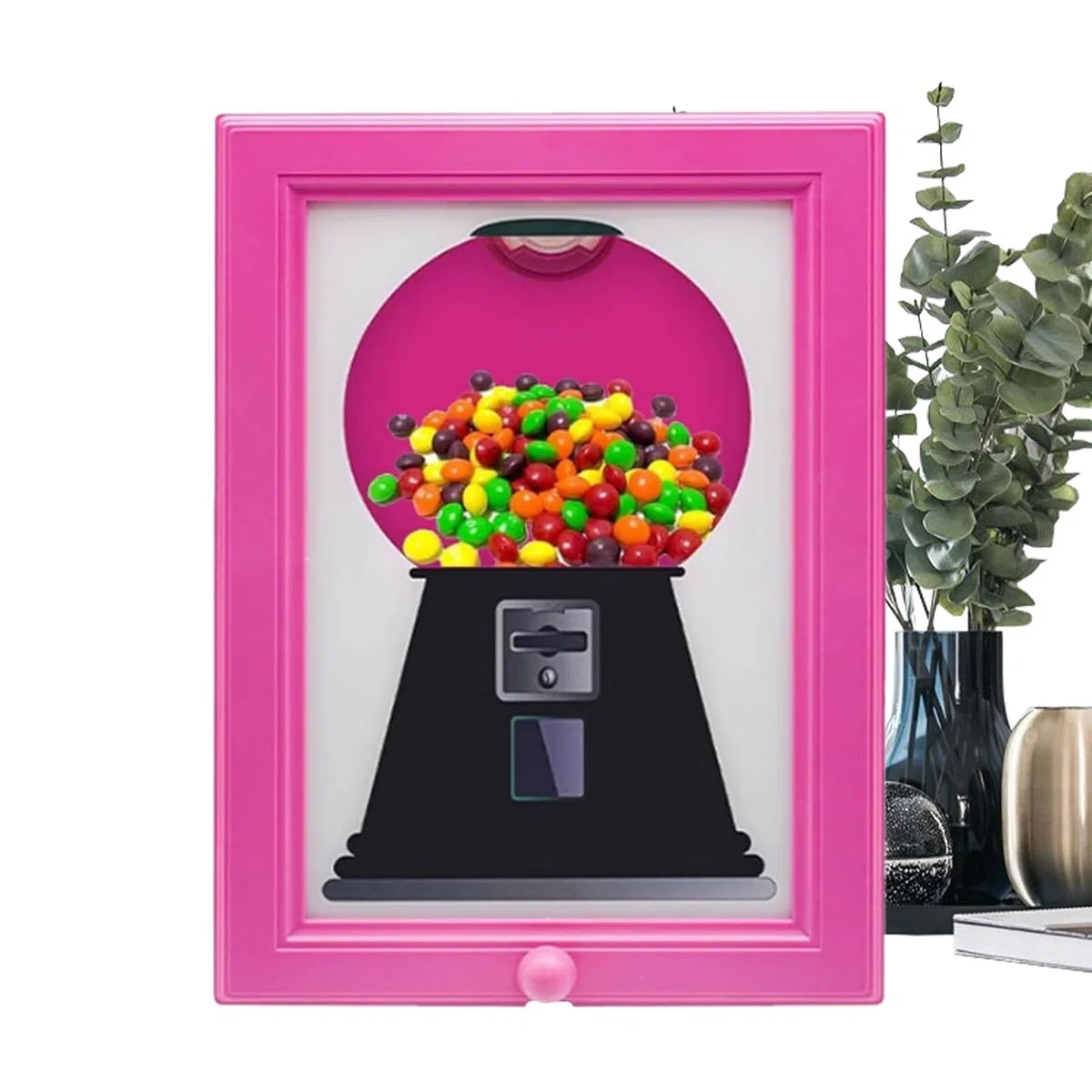 Generisch Marco dispensador de dulces, dispensador de dulces para el escritorio, marco de imagen dispensador de caramelos, adornos lindos para marcos de fotos para niños, estante de cocina para
