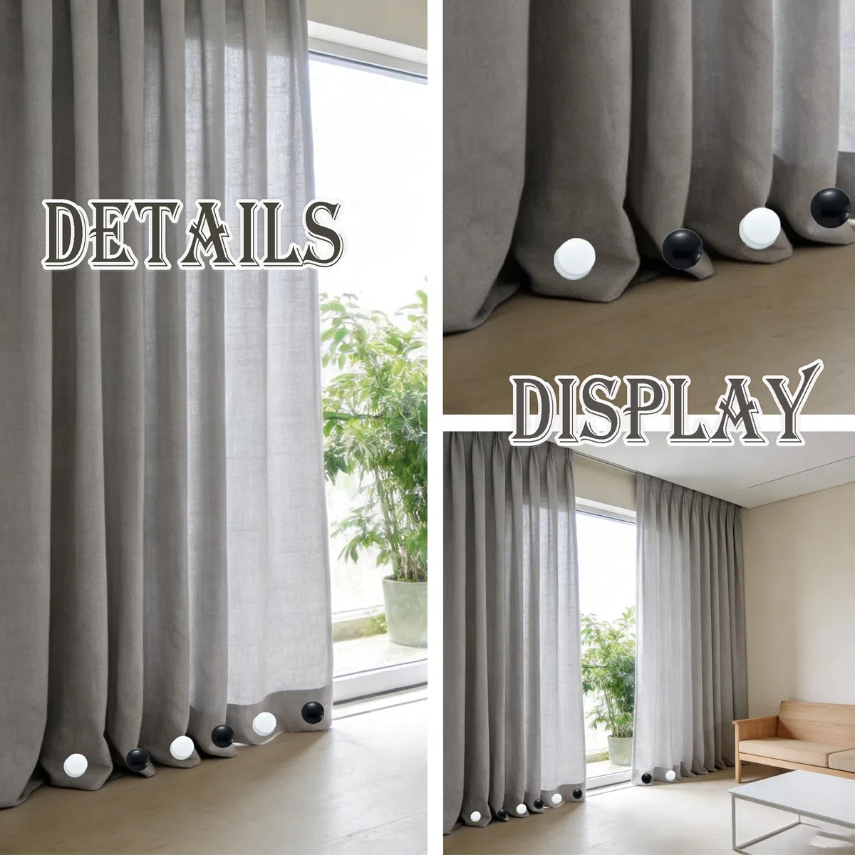 12 Pares Pesos De Cortina Magnéticos, Pesos Para Cortina De Ducha, Pesos Magnéticos De Alta Resistencia, Ducha Cortina De Ducha Magnética Para Manteles Cortinas, Accesorios Cortinas Desmontable