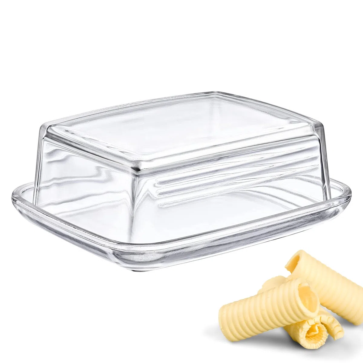 Westmark Mantequera, Decorativo, Longitud: 14, 3 cm, Vidrio, Transparente, 20852260