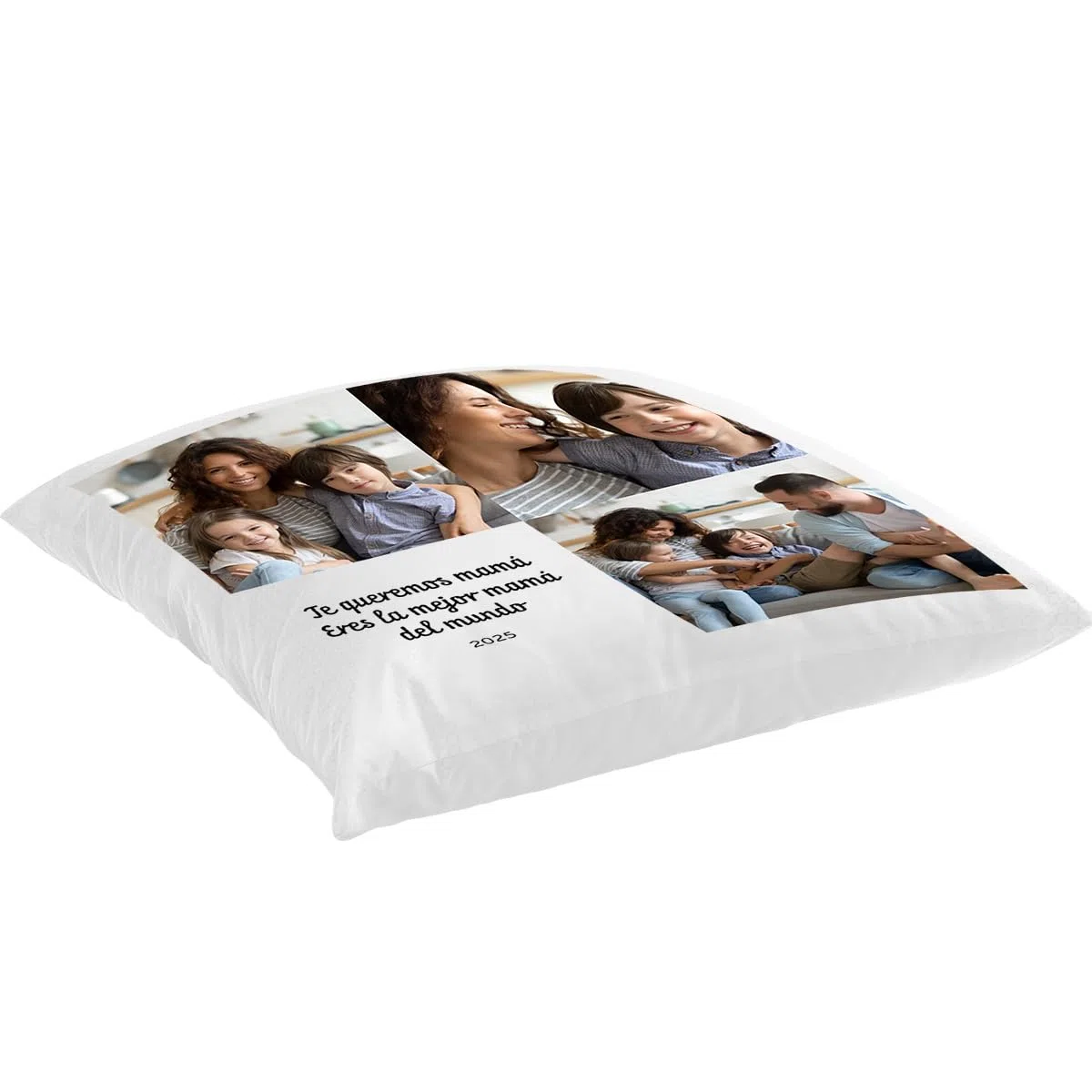 CALLE DEL REGALO Cojín Personalizado con Foto | Incluye Relleno | 40 * 40 cm (con Fotos y Texto)