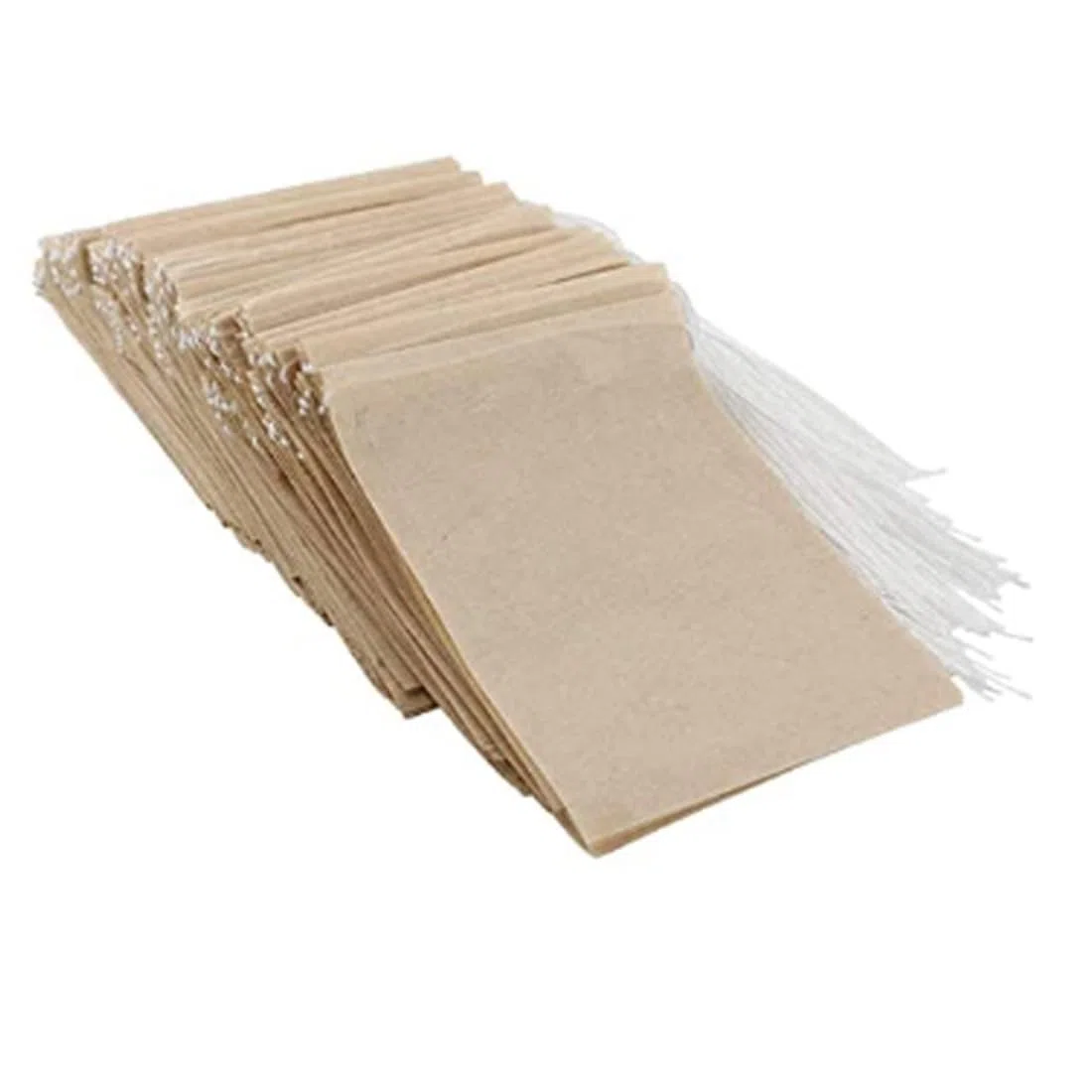 Lote de 600 bolsas de filtro de té desechables, bolsa de té de material natural con cordón de sujeción vacío para té a granel (5 x 7 cm)