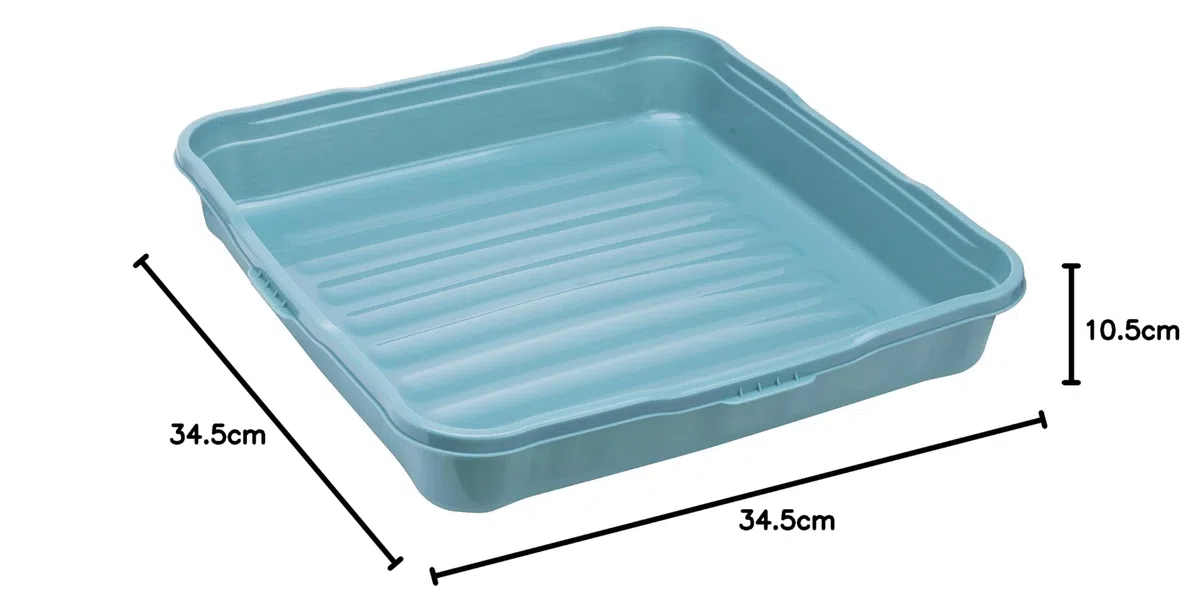 keeeper Fiambrera para bocadillos, tartas y magdalenas, Polipropileno, Cuadrada, Enrico, Azul nórdico