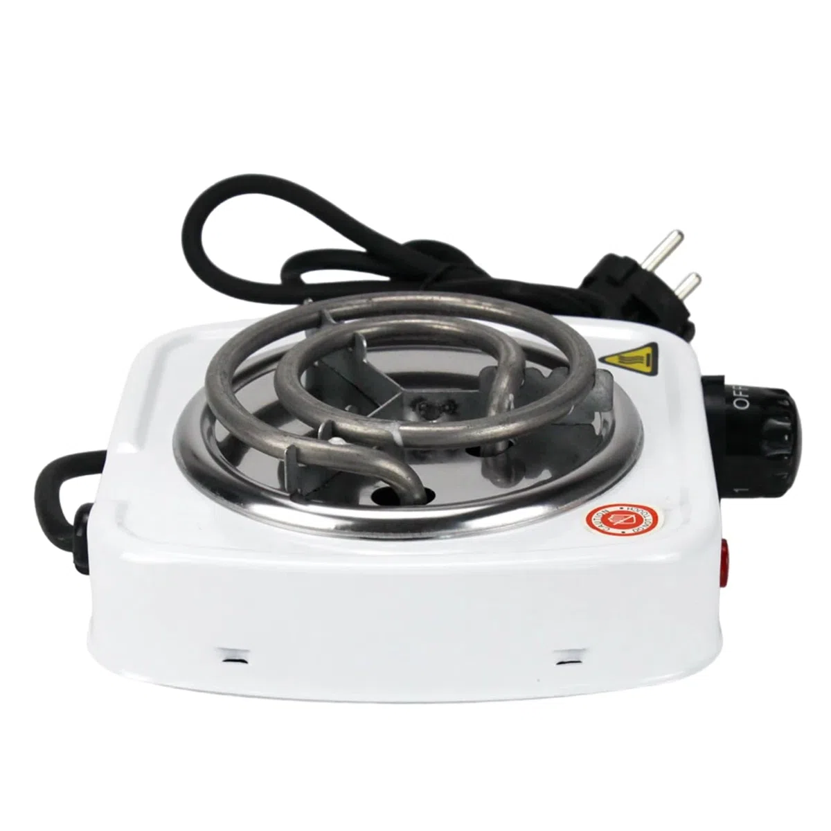 KROWN - Hornillo Eléctrico Portátil de 500W, Encendedor de Carbón para Cachimba o Shisha, Antiadherente Esmaltado de Acero Inoxidable