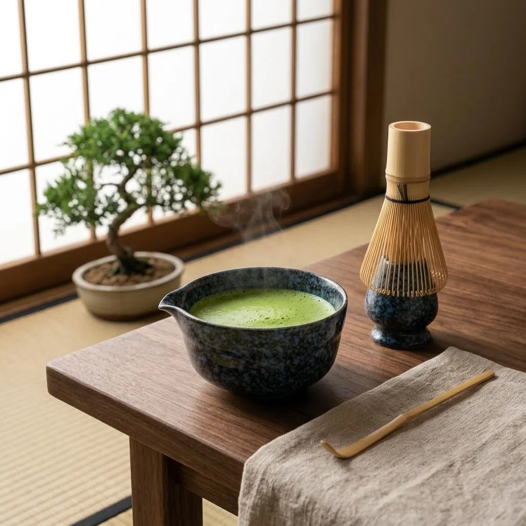 SHOPIA Kit Matcha Completo - Set Matcha Japonés con Batidor de Bambú y Cuenco - Kit Te Matcha Ceremonial Ideal para Regalos, Juego de Té Macha Premium