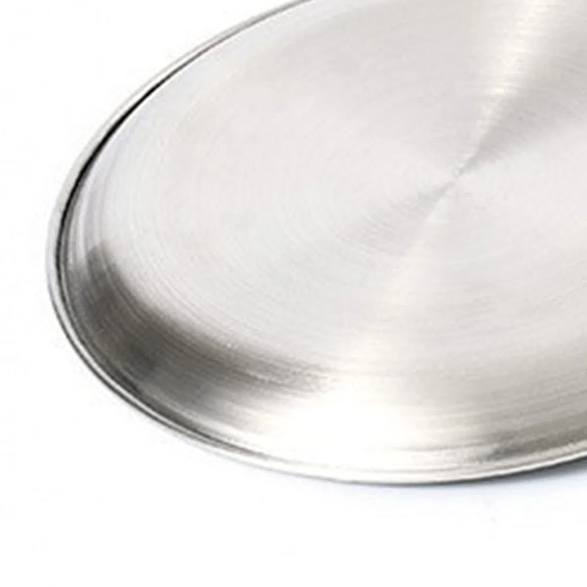 Plato de Acero Inoxidable, Plato Redondo Reutilizable 30cm para Cocina, Camping, Picnic, Plato Metalico para Servir Postres Pizza Comidas, Apto para Lavavajillas, Bandeja Termica
