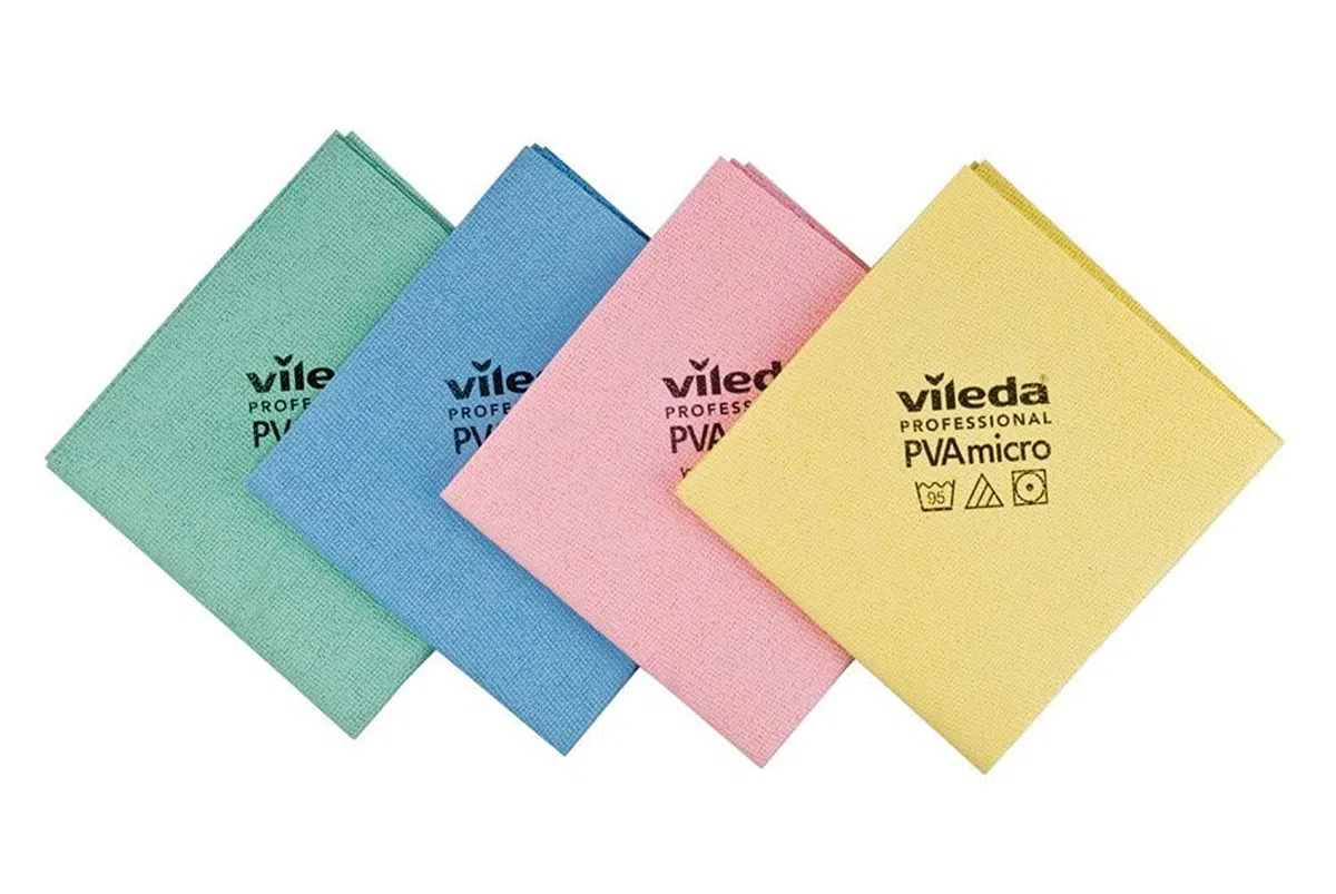 Vileda Paño PVA Micro Poker en paquete de 4 colores (azul-verde-rojo-amarillo)