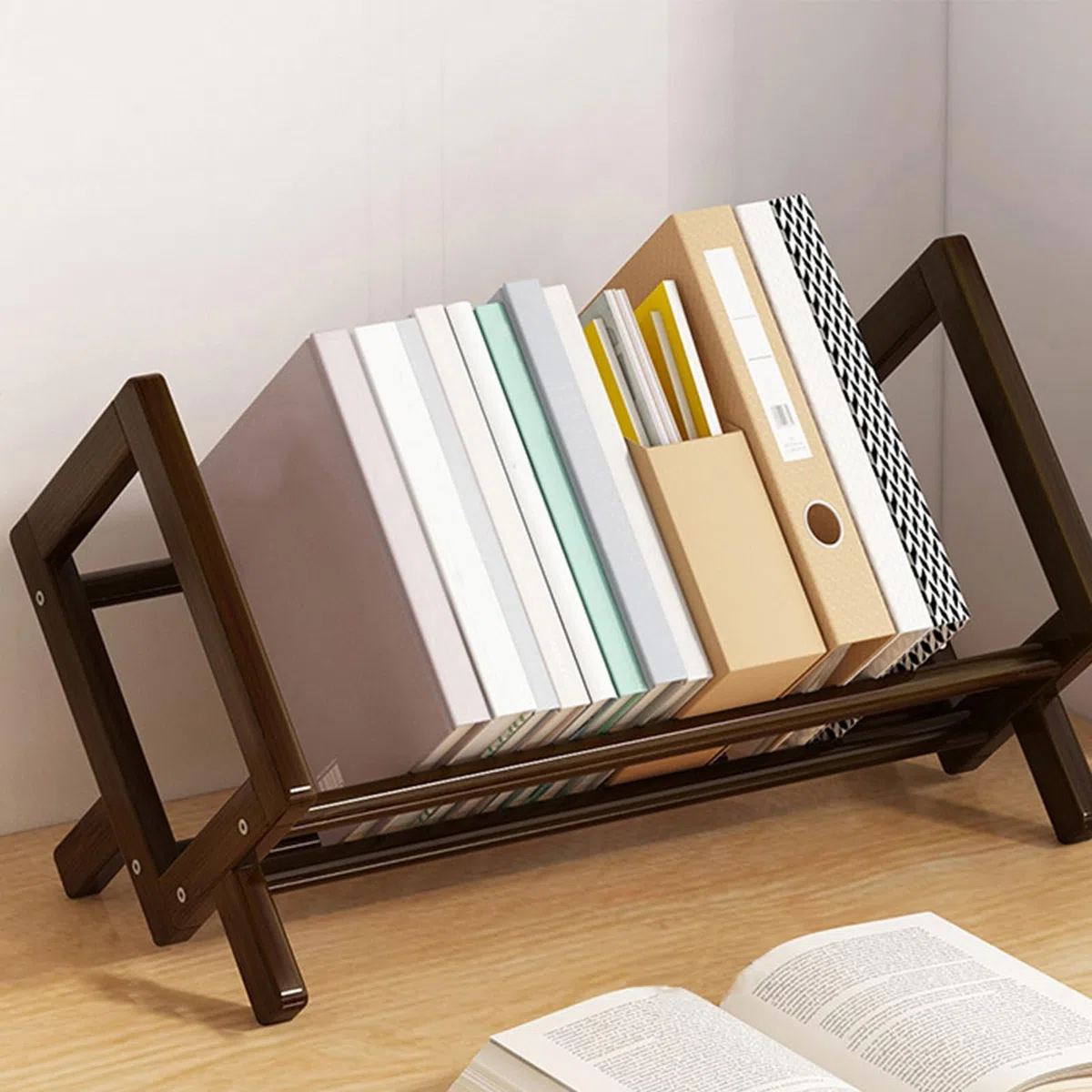 Genérico Adjustable Desk Shelf - Desks Bookshelf | Floor-Standing Bookshelf, Desk Display Shelf, Desks Bookcase with Not Slip Feet, for Home Office