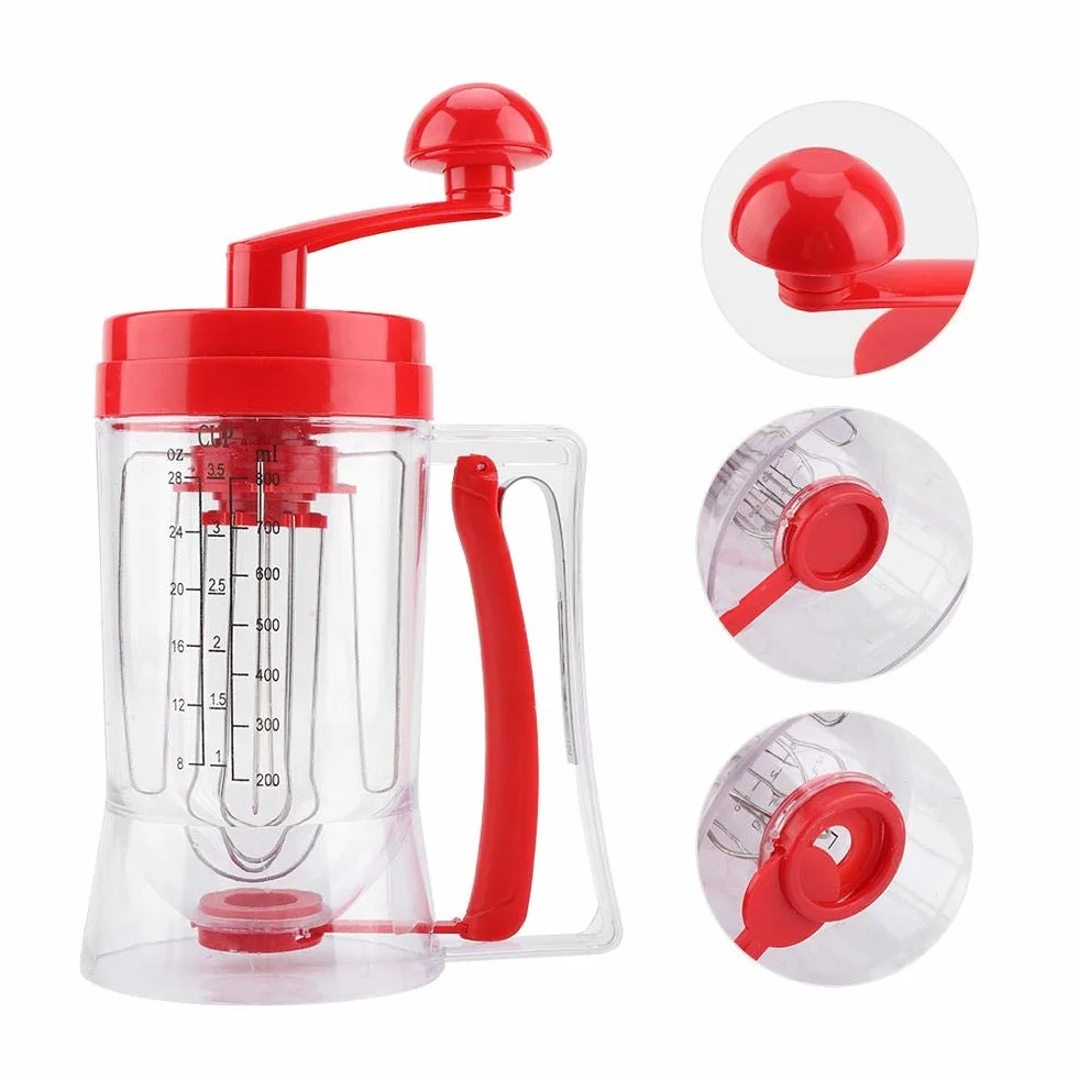 Dispensador de masa de mano, fabricante de panqueques, mezclador de cupcakes de repostería con báscula, herramientas para hornear para el hogar