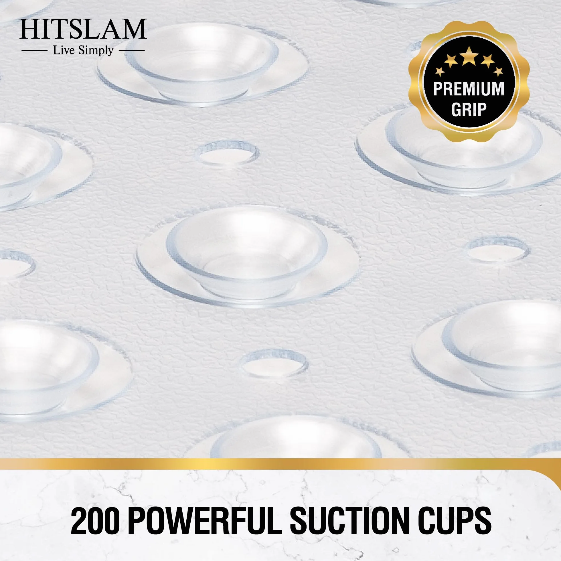 HITSLAM Alfombra de bañera Antideslizante, 101x40cm Extra Grande Alfombra Ducha Antideslizante con Ventosa, Resistentes al Moho y Lavables a máquina Alfombra baño,Transparente