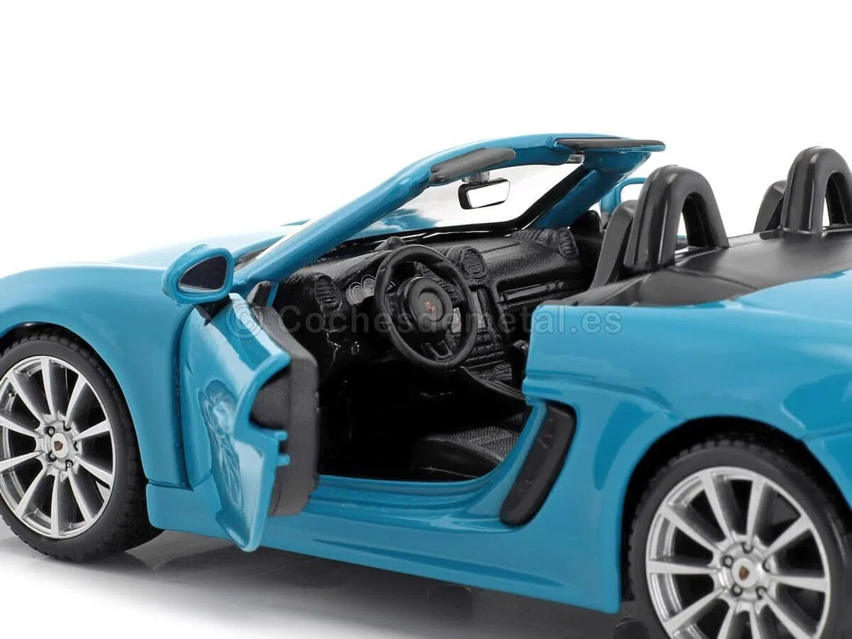 Burago-Porsche 718 en Color Azul en Escala 1:24 (18-21087B)