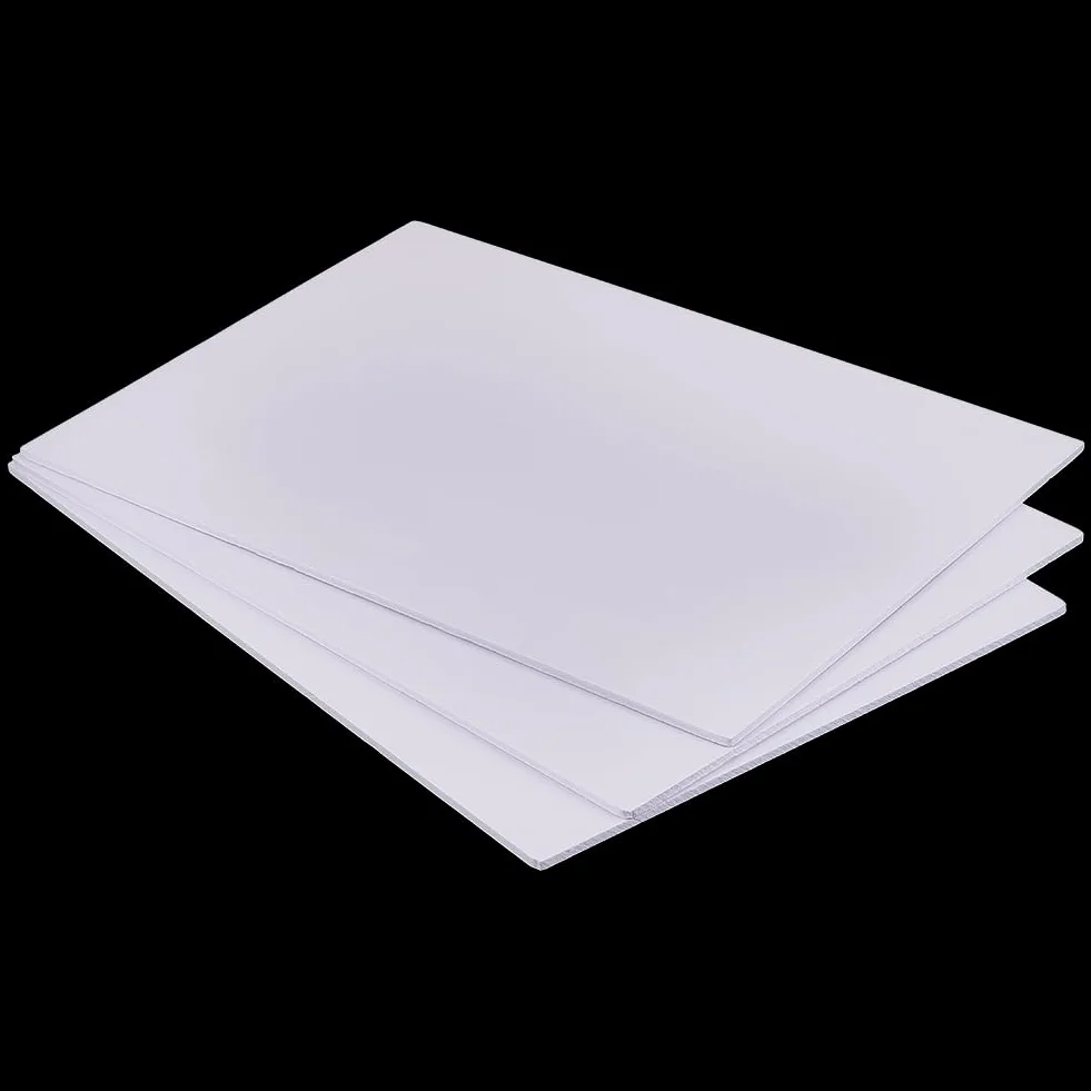 BENECREAT - Lote de 3 hojas de espuma de PVC blanco para póster de 40 x 30 cm, hojas de espuma rígida para modelado, accesorios artesanales, miniatura, proyectos artísticos, grosor de 5 mm