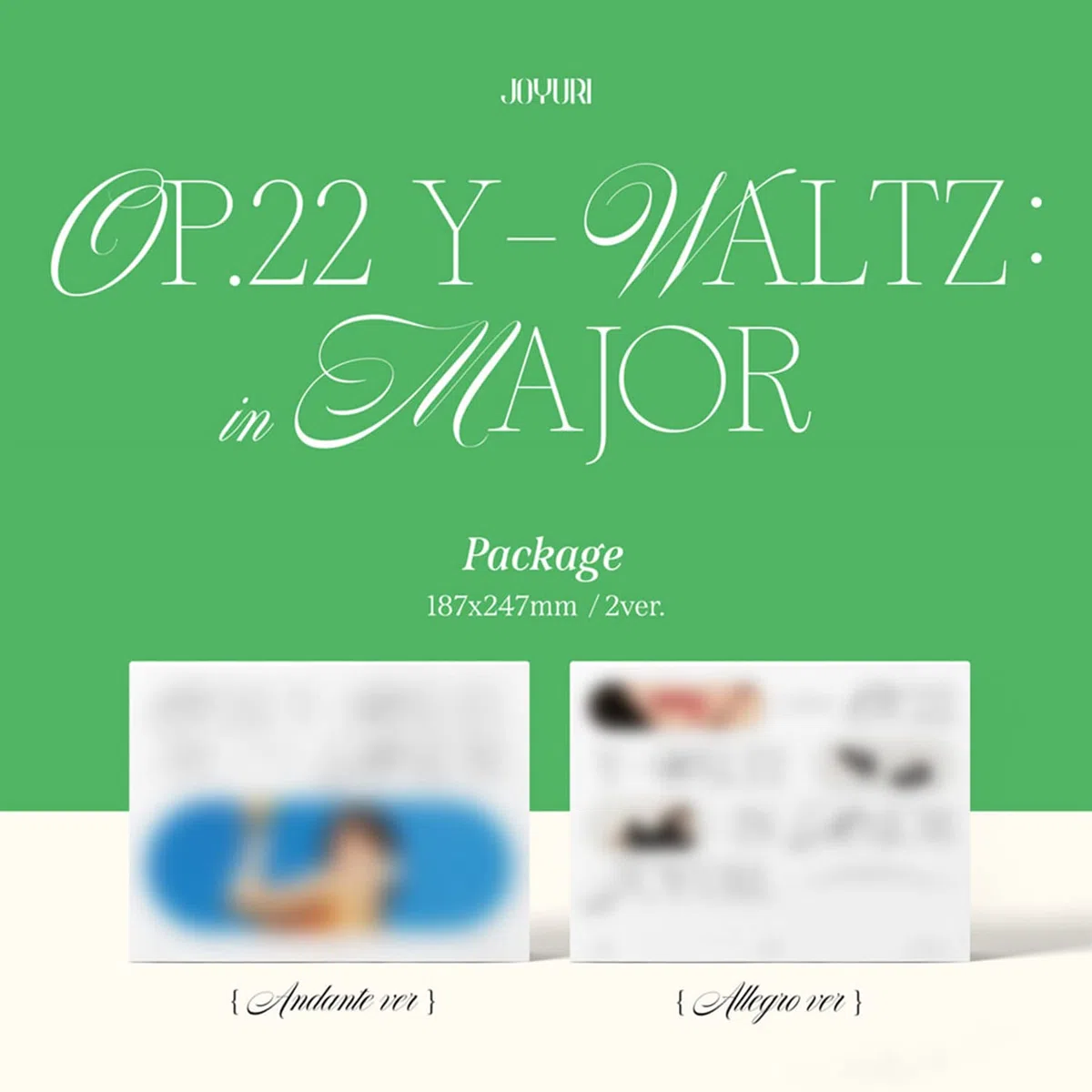 JO YURI - 1st Mini Album [Op.22 Y-Waltz : in Major] (Andante Ver.) Package + Photobook + CD-R + Title Music Score + Envelope + Postcard + Sticker + Photocard + Message Card + Photo Bookmark