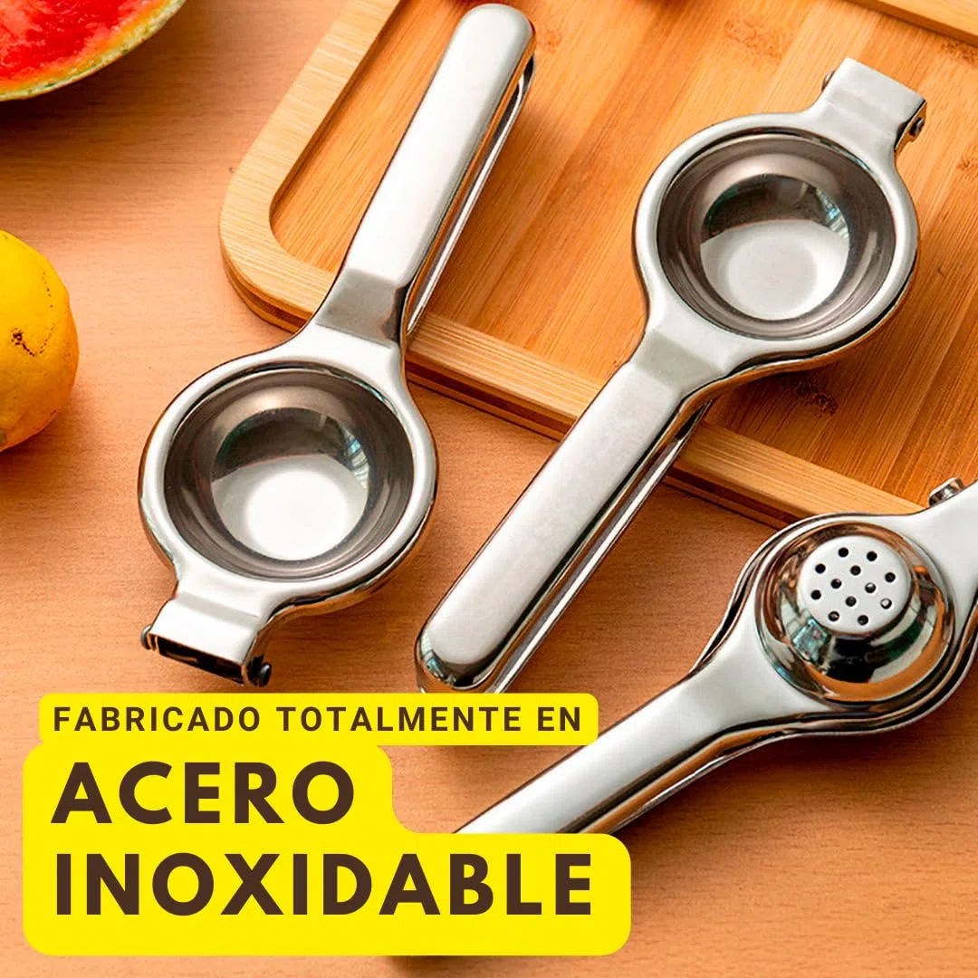 Exprimidor Limon manual grande 8 cm diámetro, Exprimidor de limon, Exprimidor limones manual cocina, Exprimidor para Cítricos, prensa acero inoxidable Natur Cocina, Restaurante