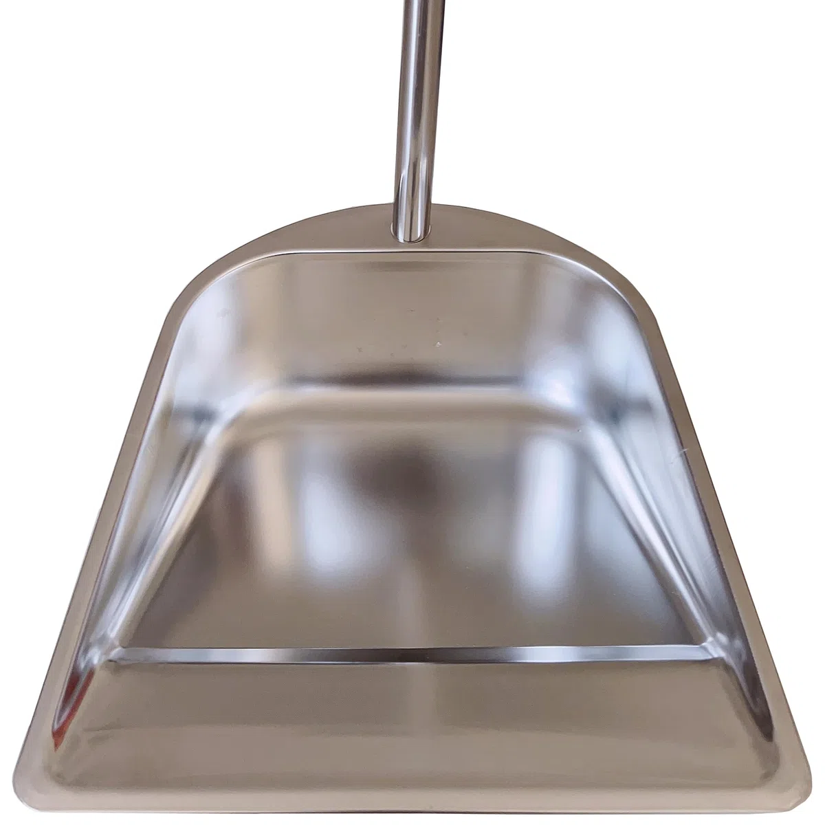 Recogedor de metal, de pie vertical, acero inoxidable, mango de 85 cm de largo, para interiores y exteriores, recogedor para el hogar, cocina, oficina, uso doméstico