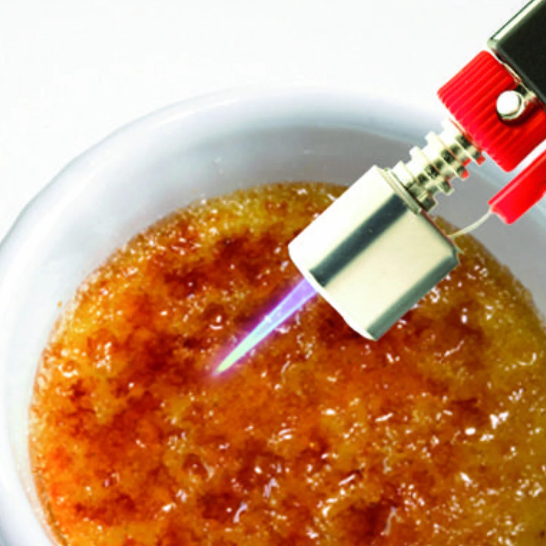 Leifheit Flambeador profesional para repostería y otros usos, mechero soplete seguro y fácil de usar, flambeador rellenable con butano, serie ProLine