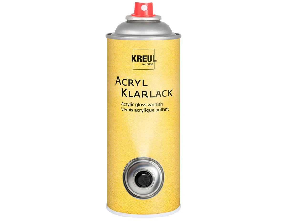 KREUL 810400 - Barniz transparente en spray 400 ml Barniz para documentos, fotos, acuarelas, dibujos a carboncillo y lápiz Película transparente e impermeable