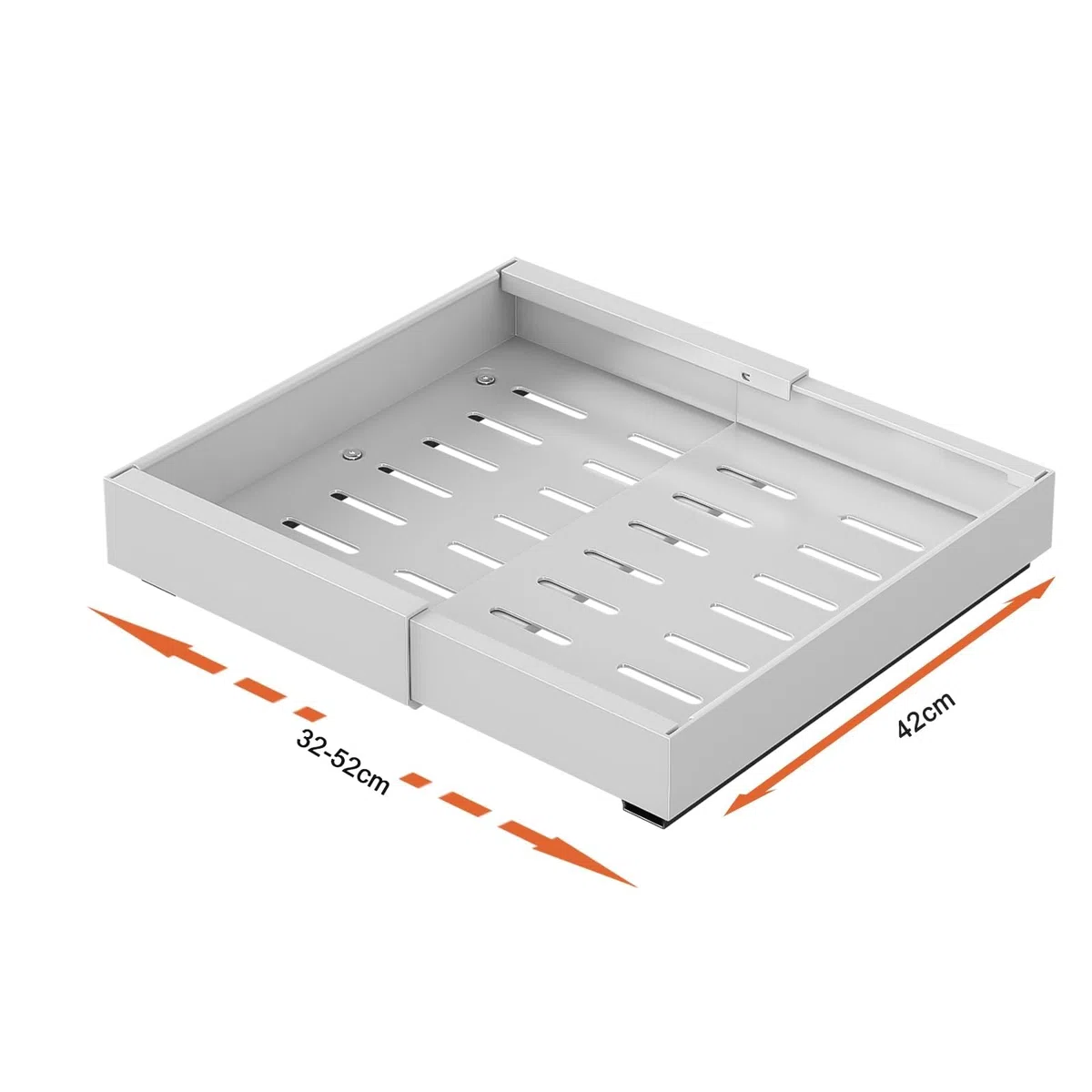 Cajón Telescópico Cajones Extraíbles Para Armario Acero al Carbono Organizadores Bajo Fregadero No Requiere Taladrar ni Clavar de Cocina, Despensa, Baño (Blanco, 1pieza)