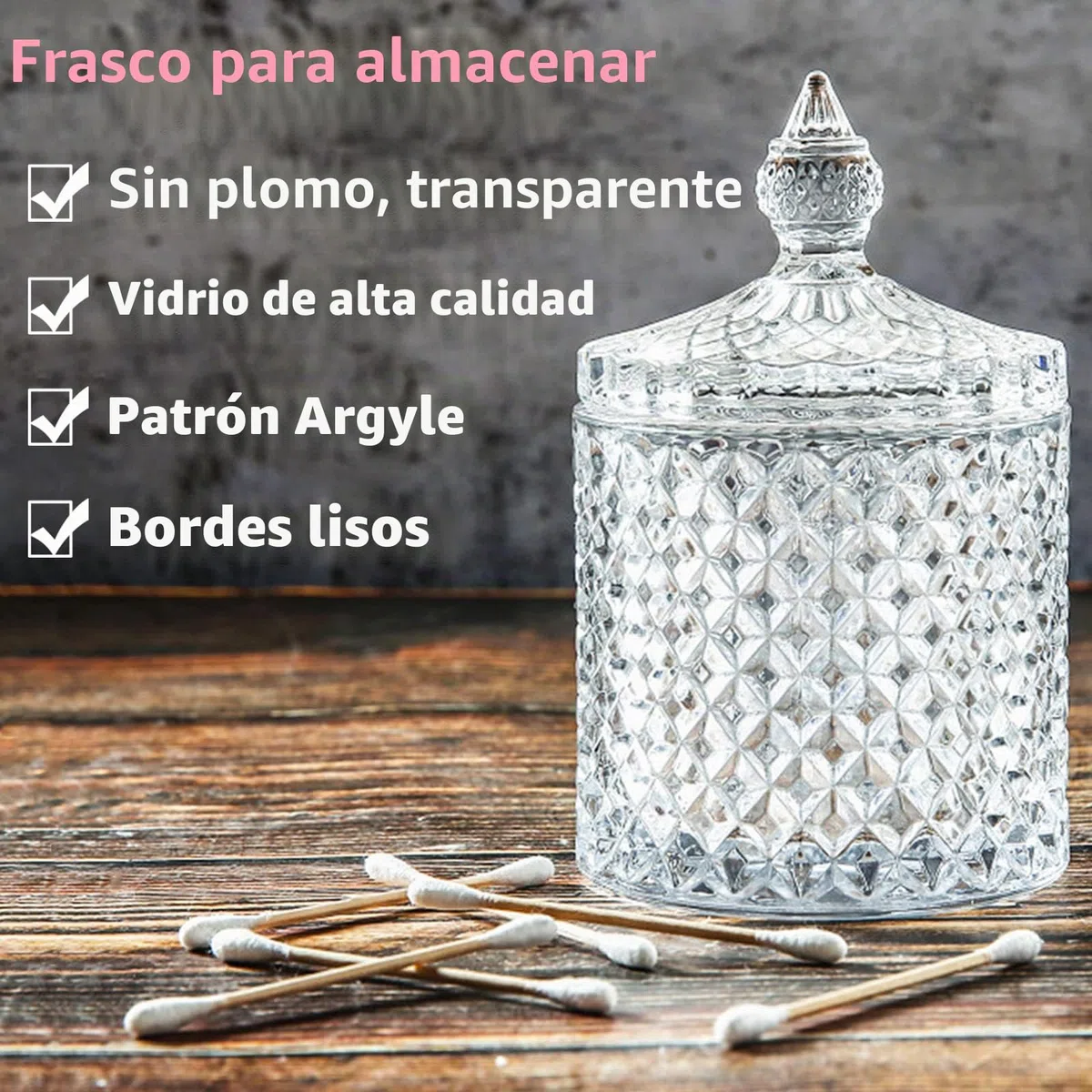 2 Piezas Tarros de Cristal para Dulces con Tapa, Recipiente de Almacenamiento para Caramelos, 300ml Tarros Decorativos Transparente para Caramelos, Galletas, Decoración del Hogar