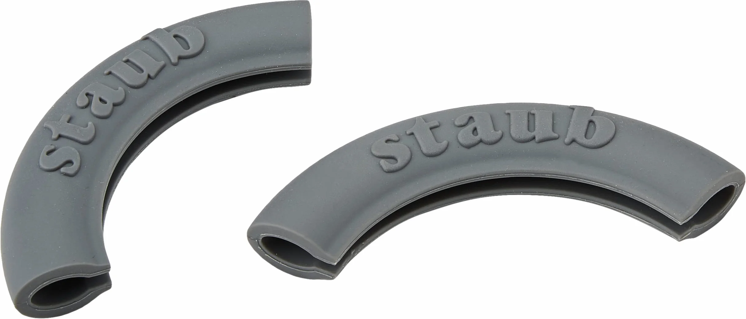 Staub 1190797 - Juego de 2 asas de silicona, color gris