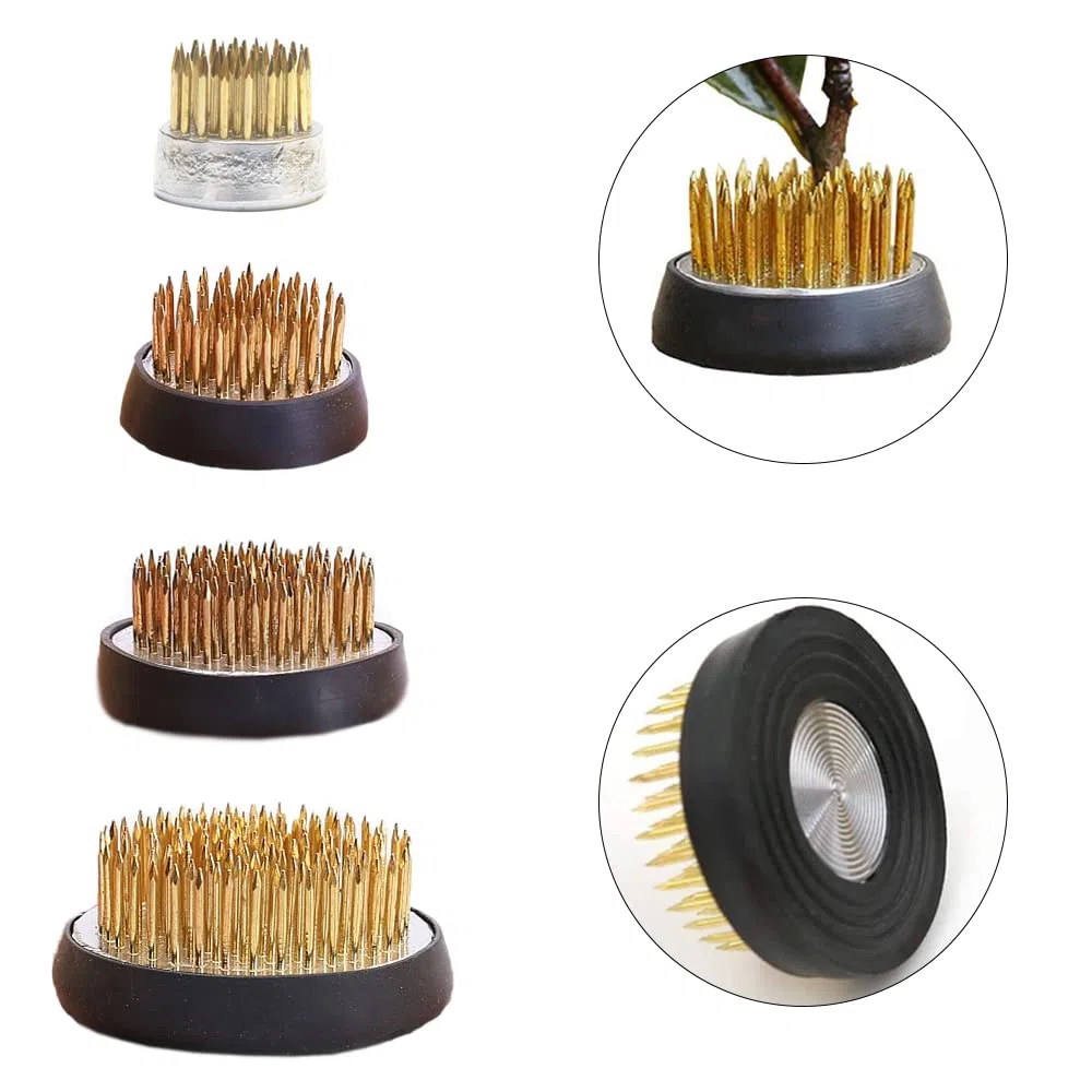 4 Piezas Ikebana Kenzan, Bases de Arreglo Floral, Rana de Flores, Redondo, 4 Tamaños, Acero Inoxidable, Cobre, para Hogar, Oficina, Salón de Té, Floristería (2,3cm 3,4cm 4cm 5cm)