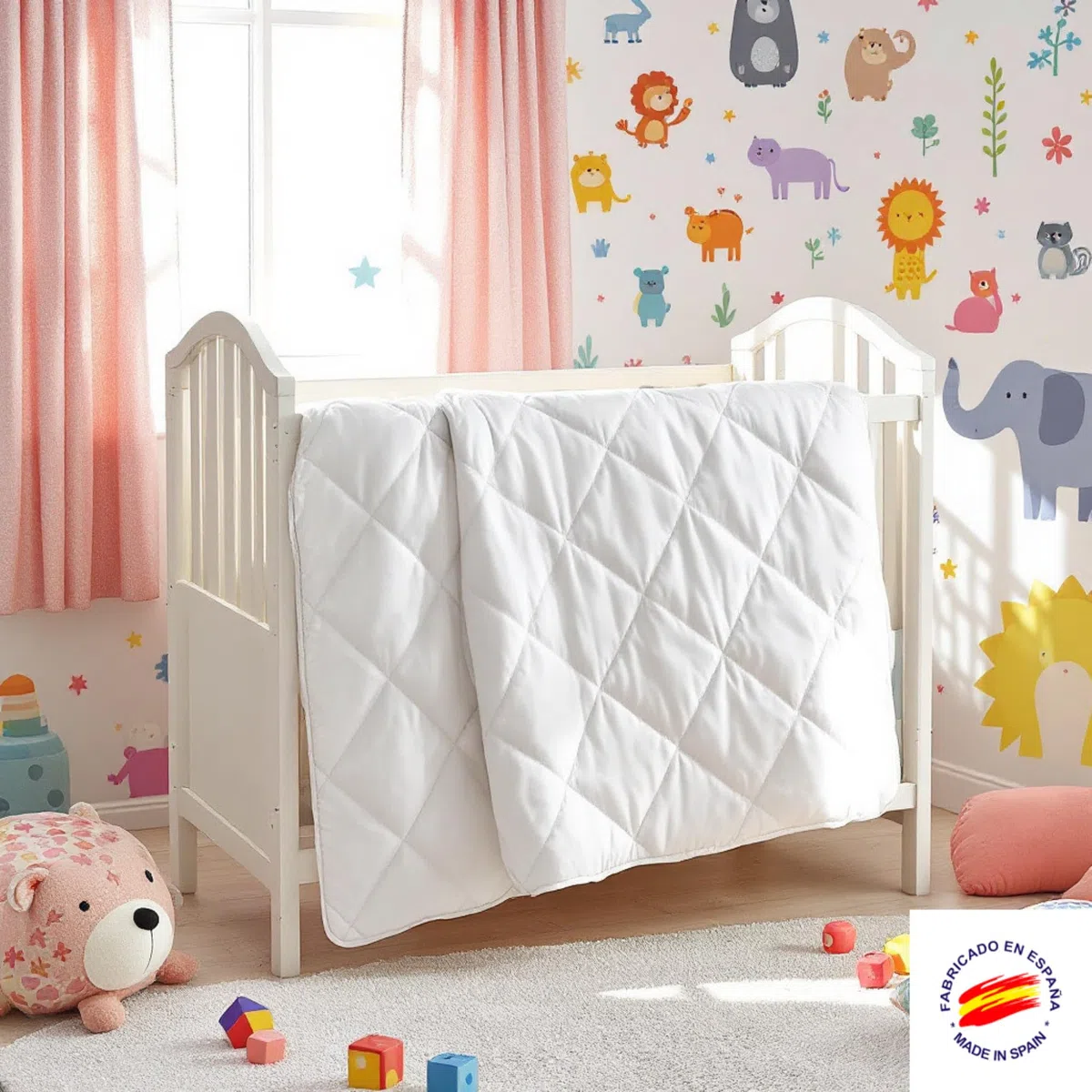variouss Edredón Nórdico para Bebé Tamaño 100x135 cm – Ideal para Maxicuna, Relleno 300g Ligero y Cálido, Fibra Hipoalergénica, Suave y Transpirable, Lavable a Máquina, Uso Todo el Año