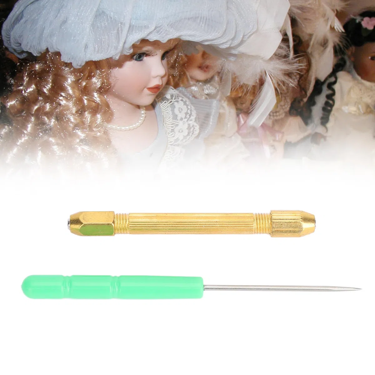Soporte para Herramientas de Enraizamiento de Pelo de Muñeca con Agujas, Suministros de Bricolaje para Hacer Pelo de Muñeca, Herramientas para Hacer Pelo de Muñeca, Regalo para