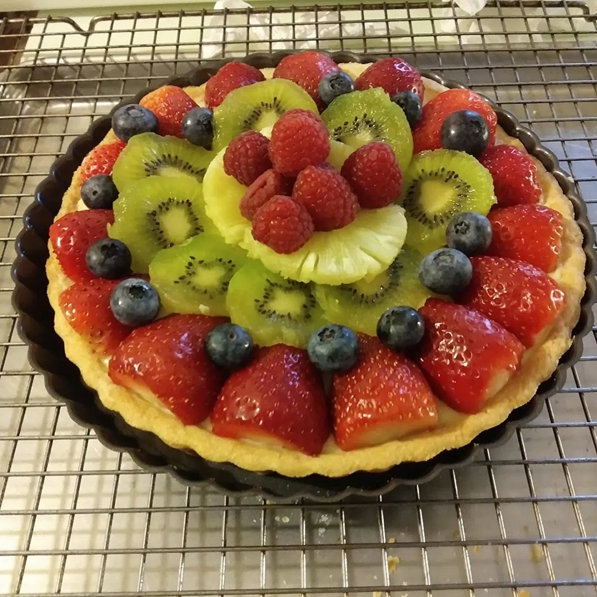 Paquete de 3 latas de quiche de 22 cm, antiadherente, acanalada, con base suelta, plato de flan de acero al carbono para hornear pizza, pastel de frutas, pastel de queso