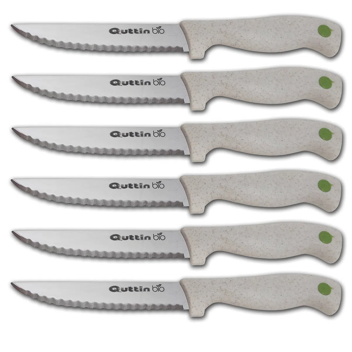 Quttin BIO Set 6 Cuchillos Chuleteros 11cm. Micro-Sierra