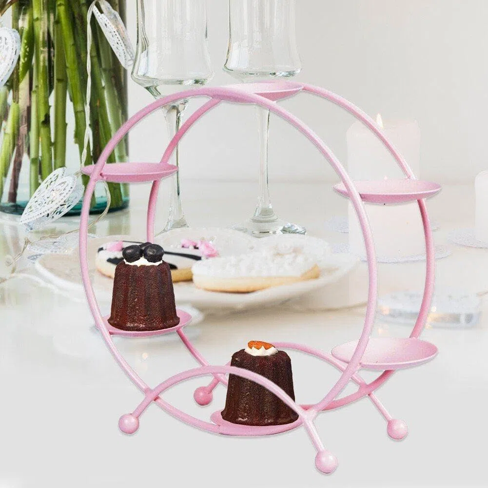 Noria Soporte De Exhibición para Magdalenas Caja Ciega De Escritorio Estante De Exhibición Circundante Estante De Mano para Fiesta De Té para Fiesta Temática Fiesta DIY
