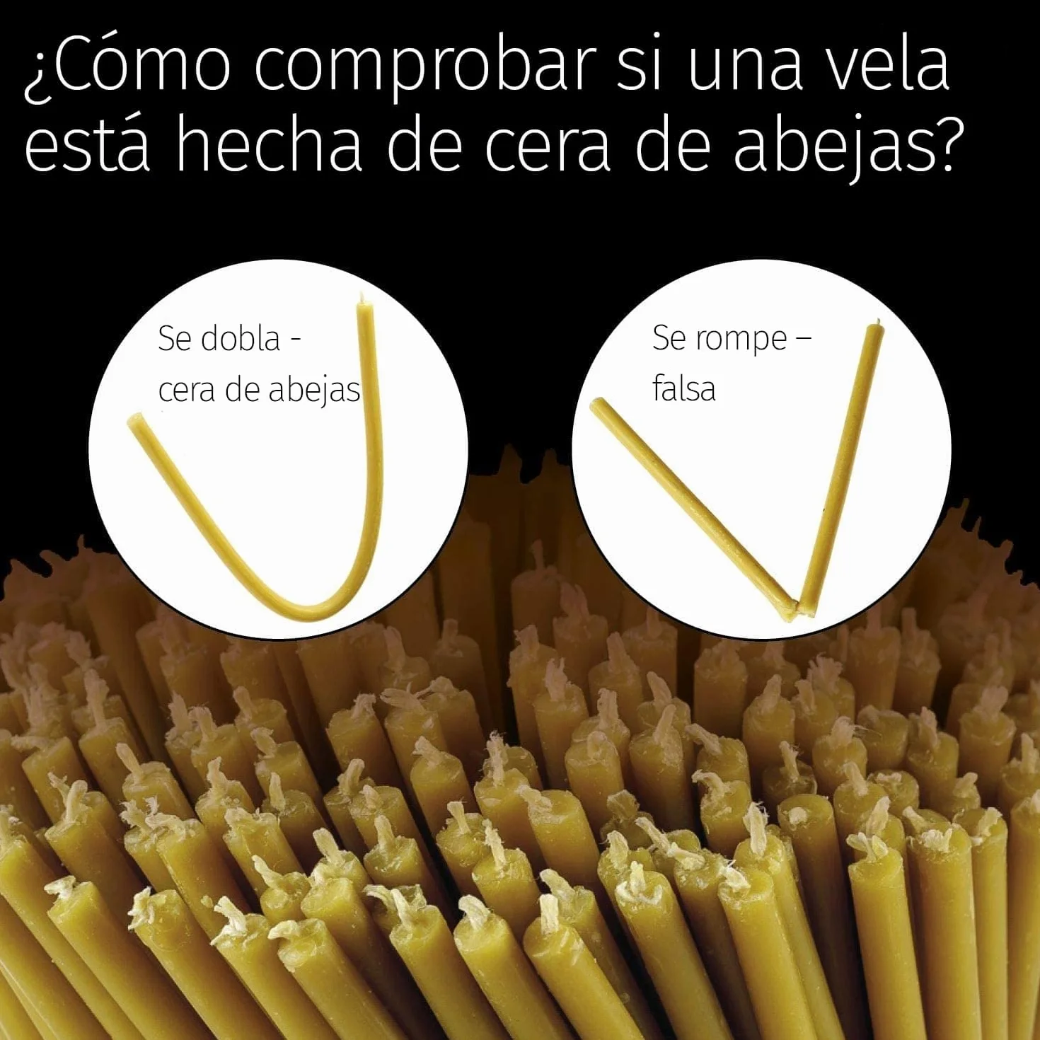 Danilovo Velas de Cera de Abejas 100% Pura, Velas Ortodoxas para Oración, Rituales, de Decoración de Mesa, N100, Altura 16,5 cm, 50 Unidades