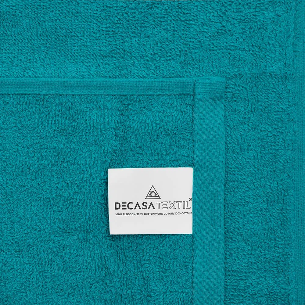 DECASATEXTIL Pack 12 Toallas Pequeñas 30x50cm Algodón 450g/m² – Suaves y Absorbentes – Toallas de Cara, Aseo o Invitados – Hogar, Hotel o SPA – Oceano