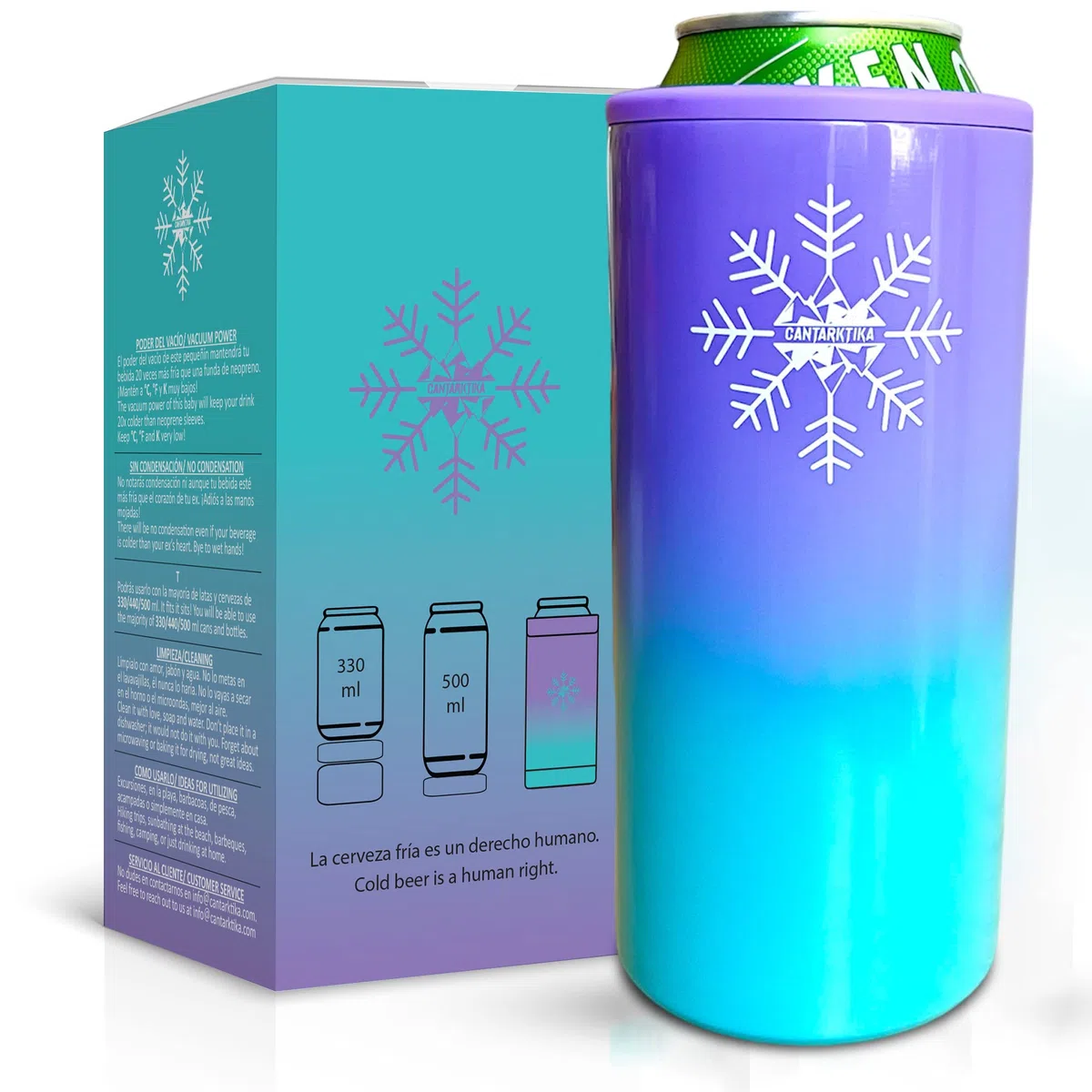 Enfriador Termo Funda para Botellas Latas y Botes de 330, 440 y 500 ml para Cerveza y Refrescos regalo original hombre mujer