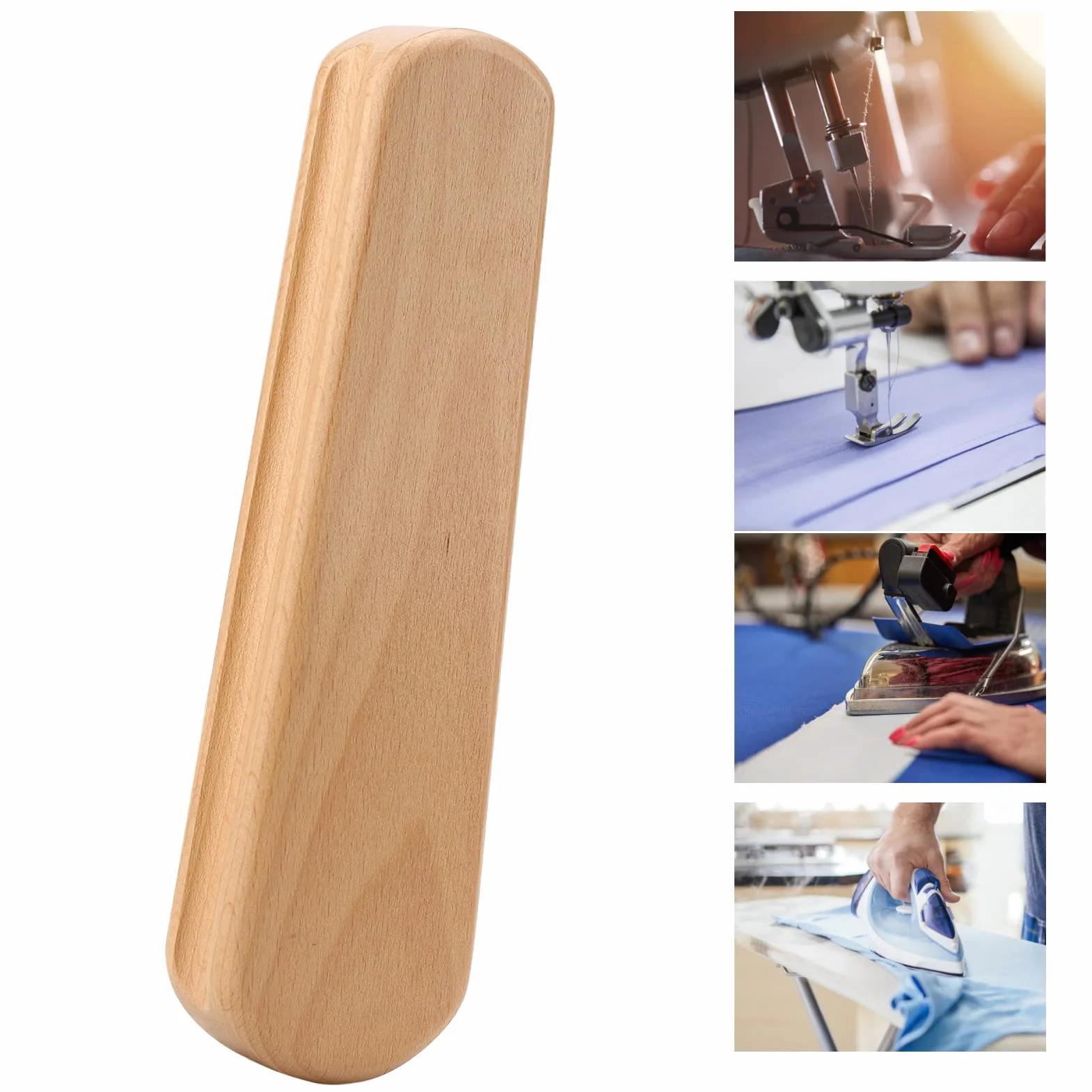 Clapper de Madera de Haya Multifunción Quilters Clapper Clapper Herramienta de Presión Herramienta de Costura Acolchado Accesorios de Bordado de Costura