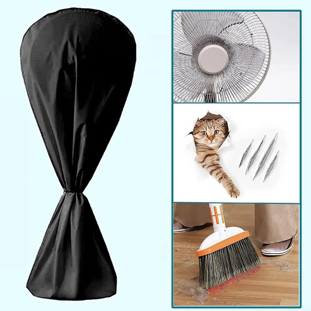 Cubierta para ventilador de pedestal de tela Oxford 210D, cubierta protectora para ventilador de suelo, cubierta impermeable para ventilador de polvo, 145 x 75 cm