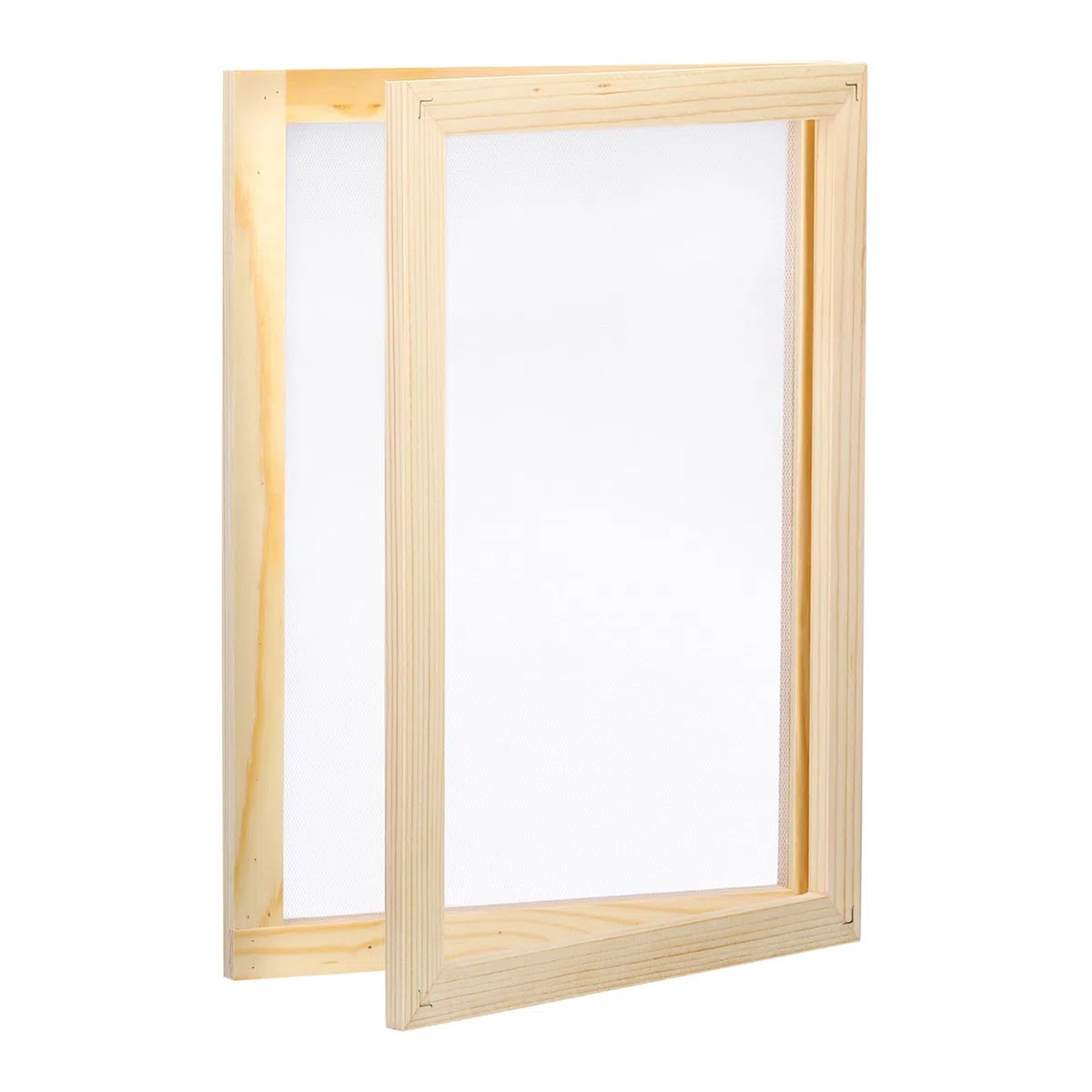 PATIKIL Marco de Papel de Madera en Tamaños A4 11.8 x 8.3" 2 en 1 Molde y Deckle de Papel para Suministros de Fabricación de Papel para Manualidades DIY Color Madera