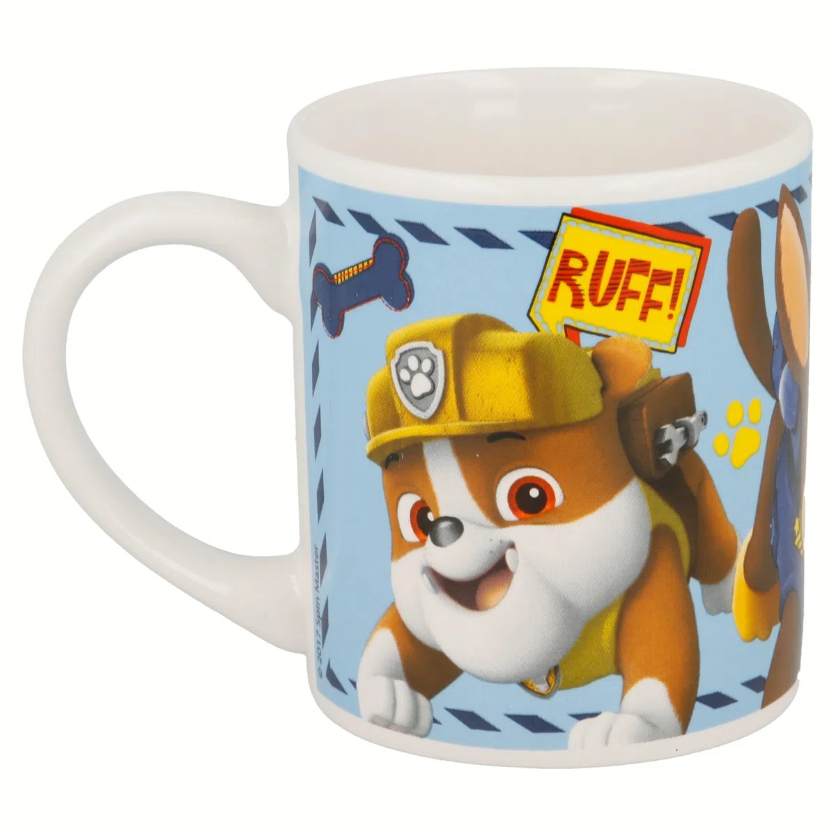 SET MERIENDA CERAMICA (PLATO, CUENCO, TAZA) EN CAJA DE REGALO 3 PCS PAW PATROL