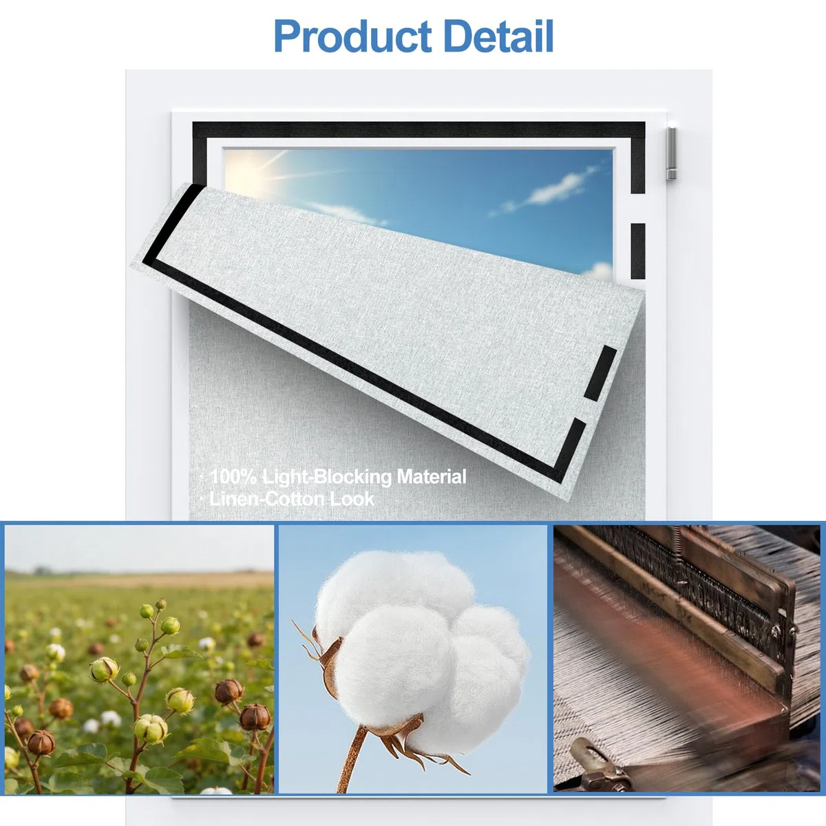 Estores Opacos sin Taladrar 100x150CM, Blackout 100% Oscurecer Ventanas Cortinas con Velcro, para Ventanas Cortable Estor Opaco sin Agujeros Portátiles para Protección Solar Interior, Viajes-Beige