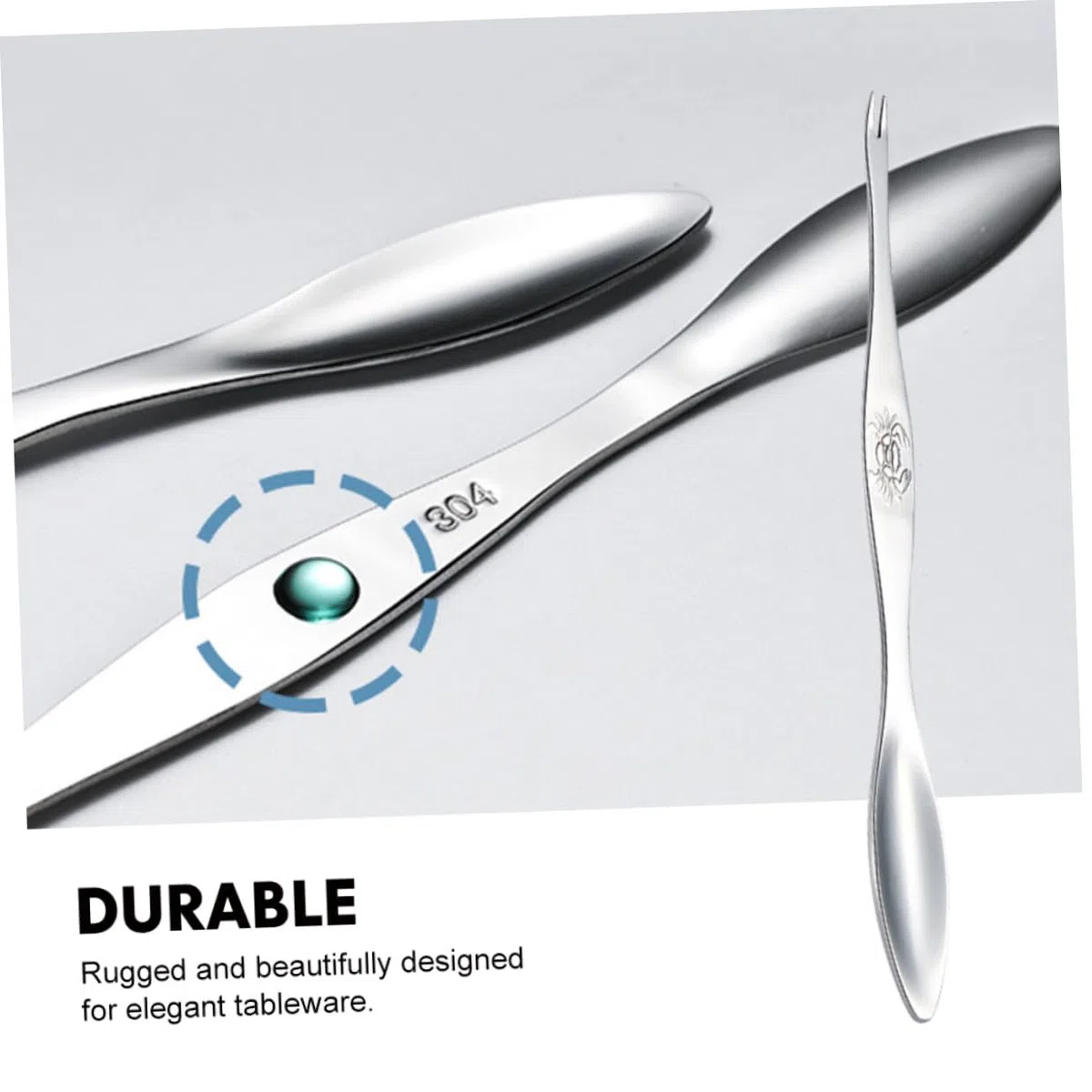 DOITOOL 5 Piezas Utensilios para Comer Marisco de Acero Inoxidable Tenedor para Cangrejo y Pinzas para Bogavante Diseño Resistente y Ergonómico para Patas de Mariscos y Nueces