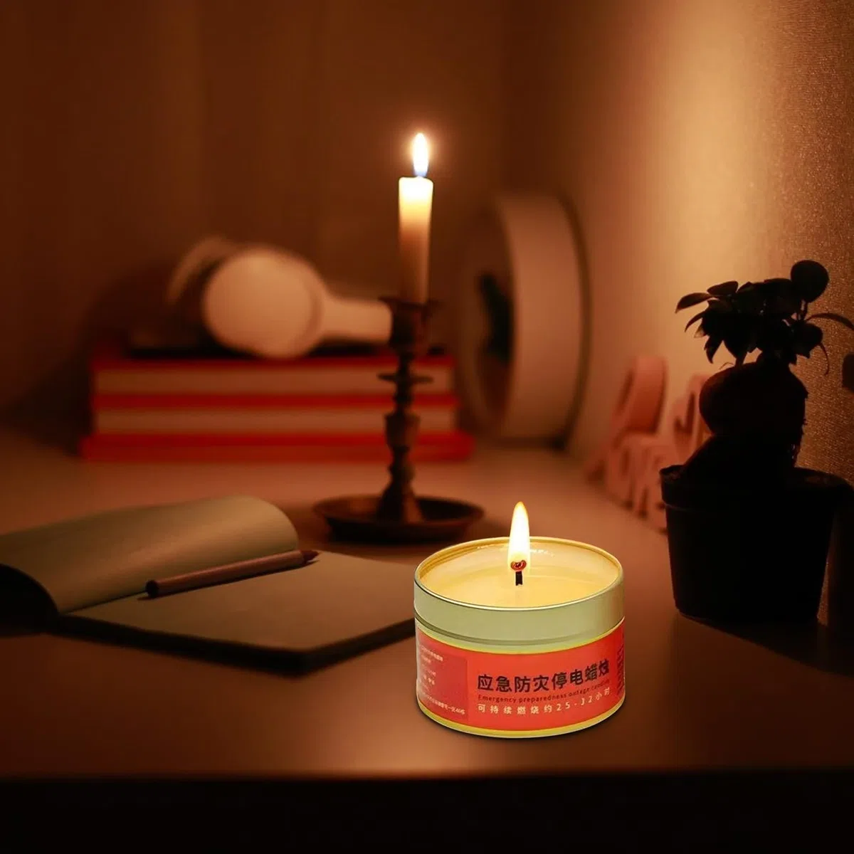 6 Piezas Vela De Supervivencia, Vela De Emergencia De 25-32 Horas De Larga Duración, Velas De Larga Duración Para Cortes De Energía, Velaspara Prevenciónde Desastres Deemergencia