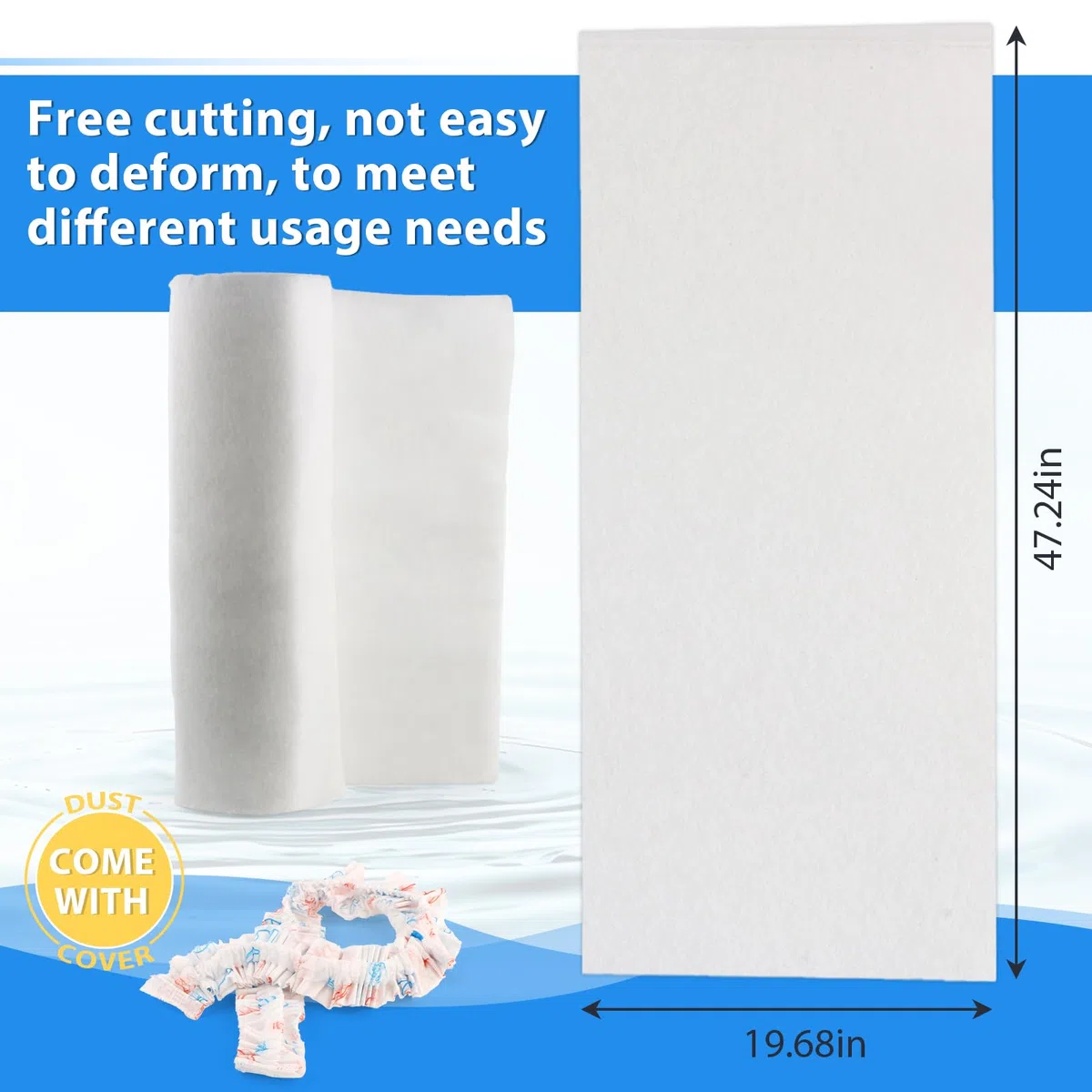 Filtrina Aire Acondicionado Clase de Filtro G4 Filtros de Repuesto 50 * 120CM Pet Filtro Aire Acondicionado por Conductos para Sistemas de Ventilación y Aire Acondicionado Domésticos XX