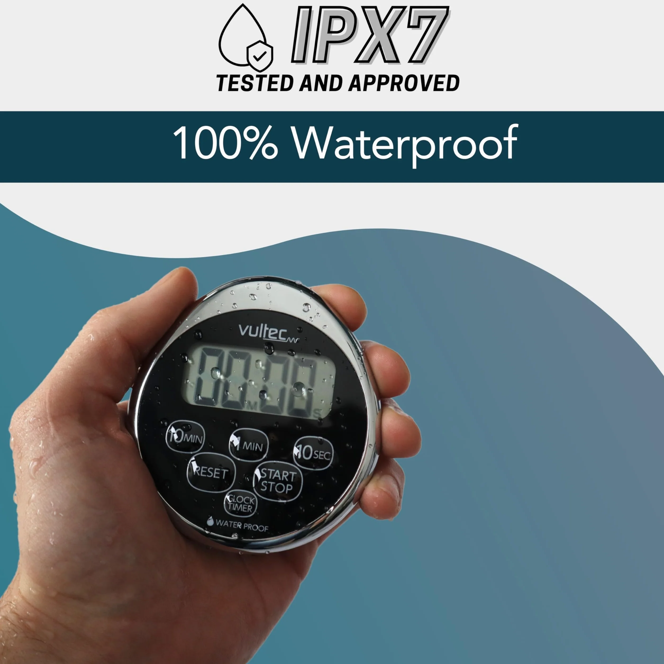 Temporizador de ducha con temporizador digital impermeable para ducha, temporizador de ducha, temporizador digital, IPX7