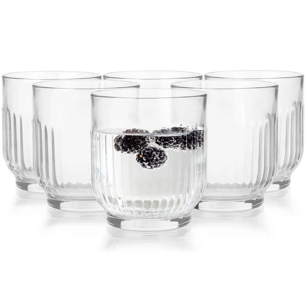 Glasmark KROSNO 1992 Vaso Set de Vasos de 6 Piezas Vasos de Agua Vaso de Bebida Cristal de Zumo Aptos para Lavavajilla 6x290 ml