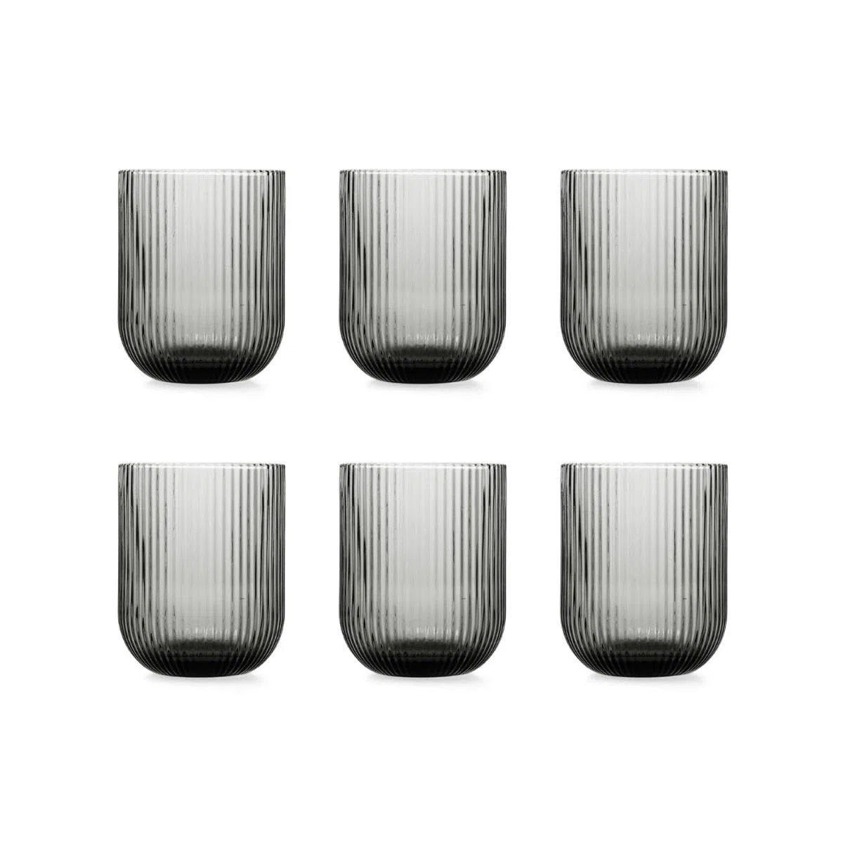 Bidasoa Fosil Set 6 Vaso Bajo Vidrio 28cl Otros Vidrios Reciclable