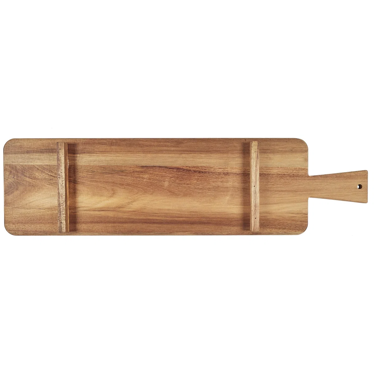 HOME DECO FACTORY - KA0328 Expositor con Soporte de Acacia 60 cm - Diseñado para Servir Tapas y Aperitivos - Diseño Elegante y Fácil de Mantener - Color Marrón