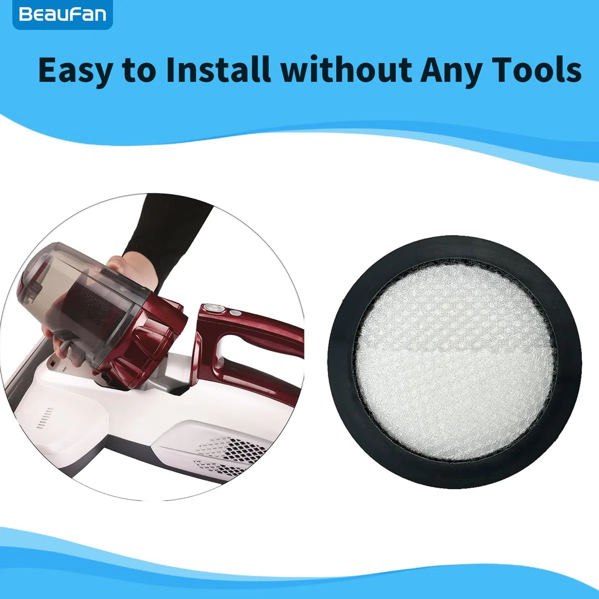 Filtro S119 compatible con Hoover Ultra Vortex Mattress Cleaner MBC500UV